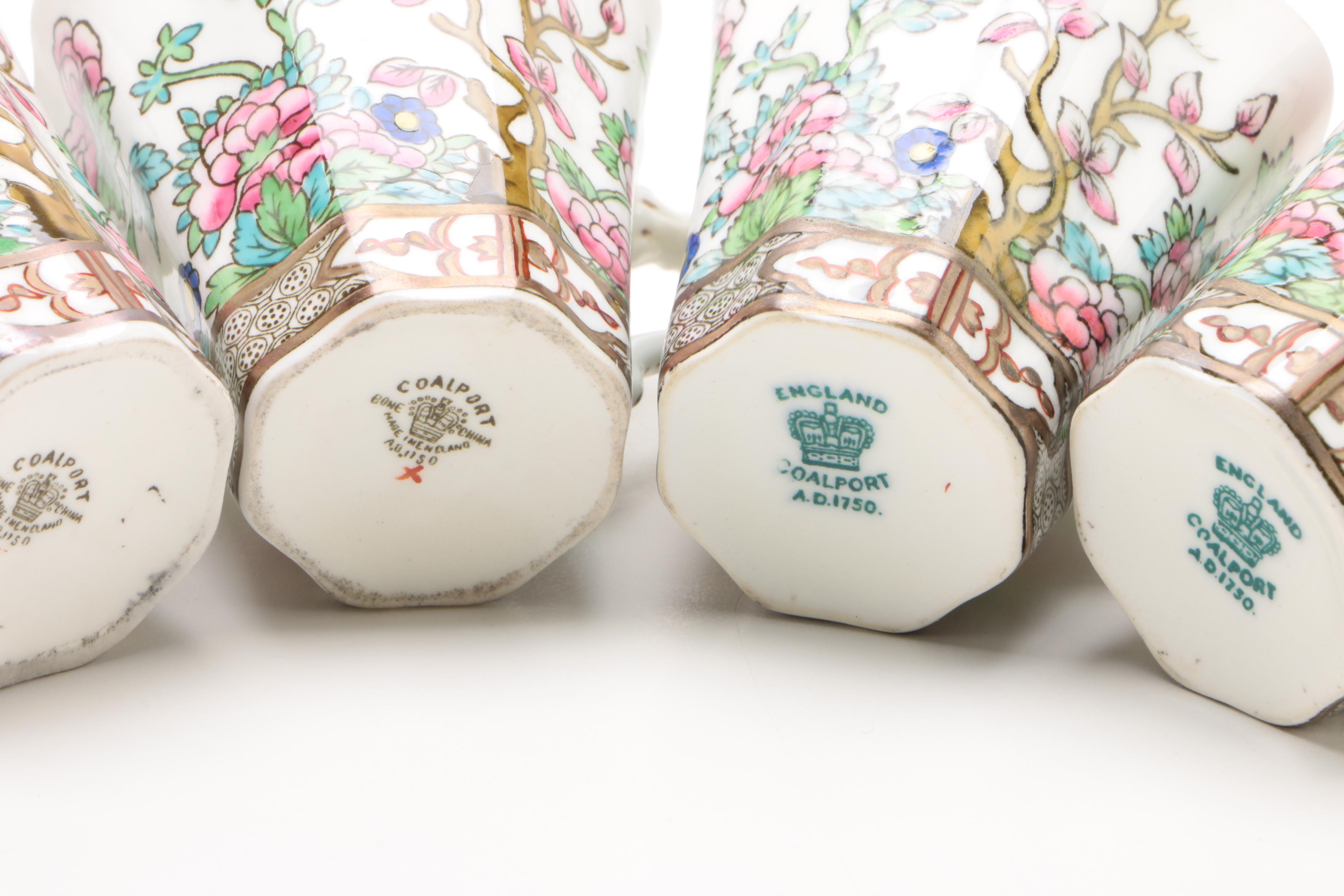 Coalport "Indian Tree" Bone China Demitasse Cups