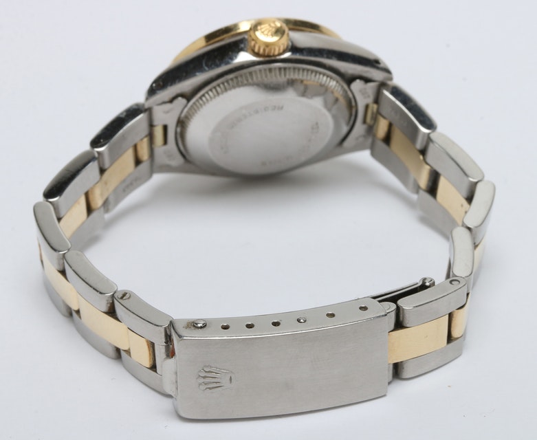 Rolex 14K and 18K Yellow Gold Watch With Diamond Bezel, 1979