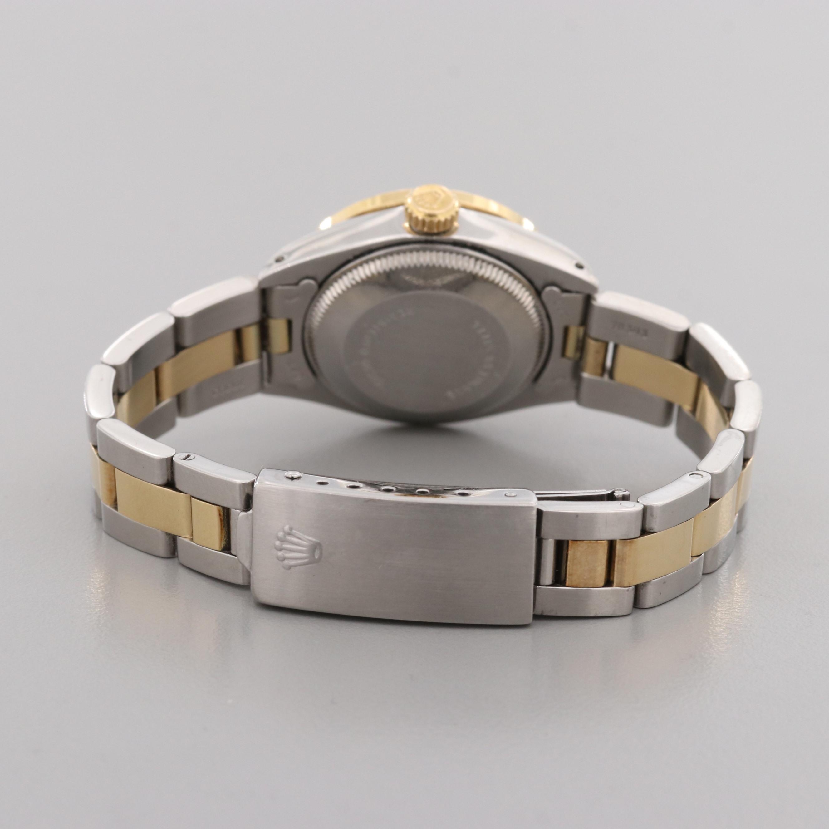 Rolex 14K and 18K Yellow Gold Watch With Diamond Bezel, 1979