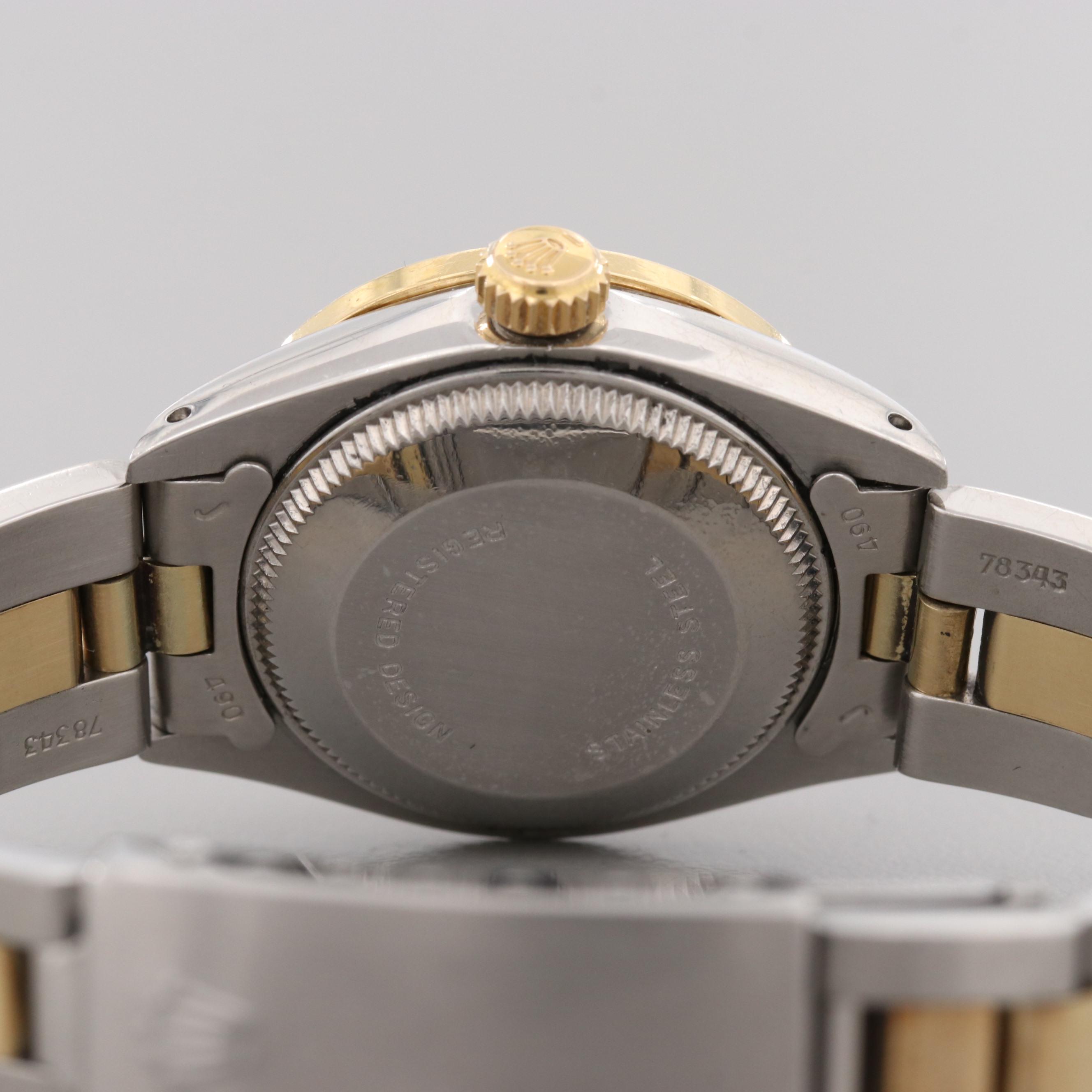 Rolex 14K and 18K Yellow Gold Watch With Diamond Bezel, 1979