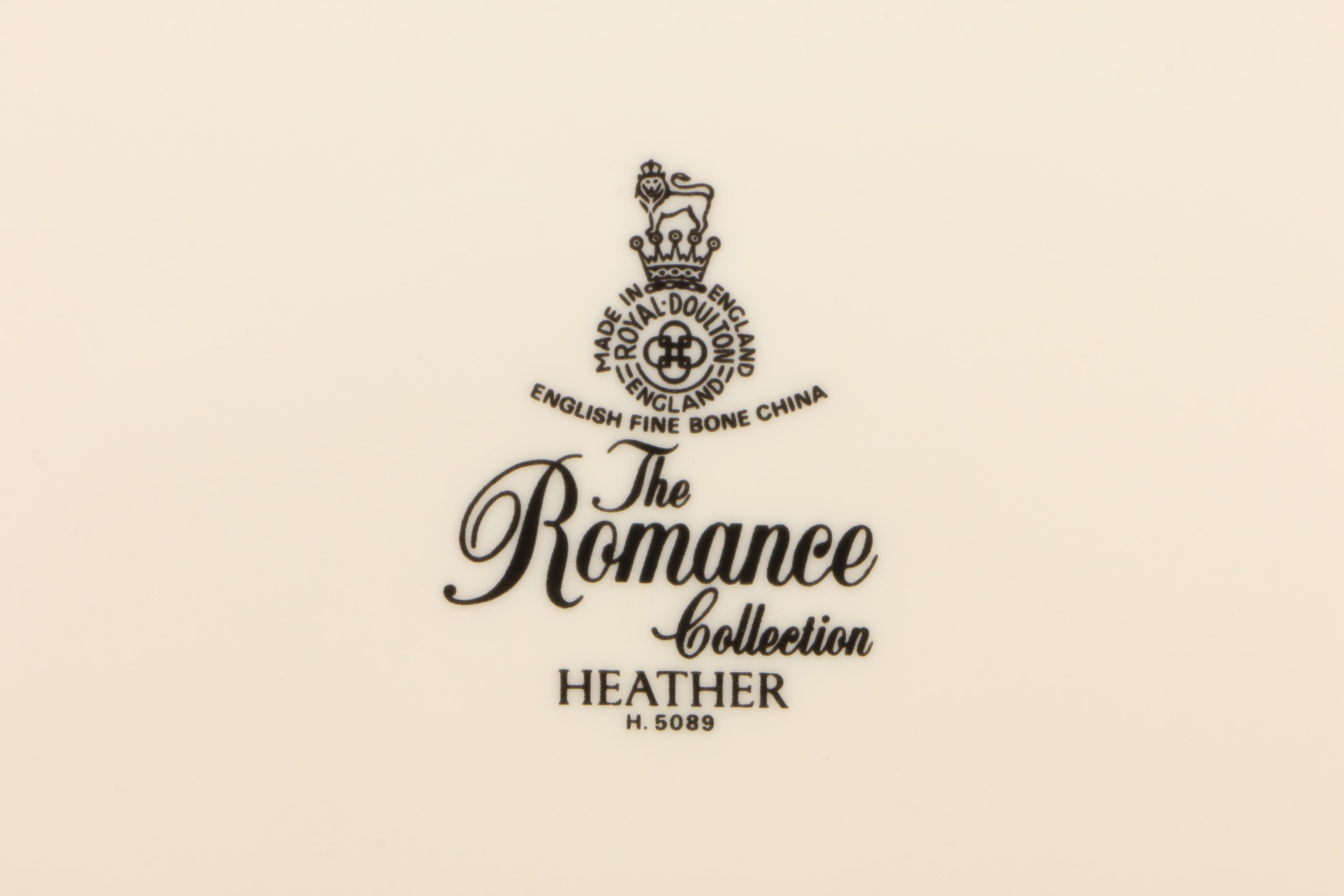 Royal Doulton Romance Collection "Heather" Bone China Dinnerware for Twelve