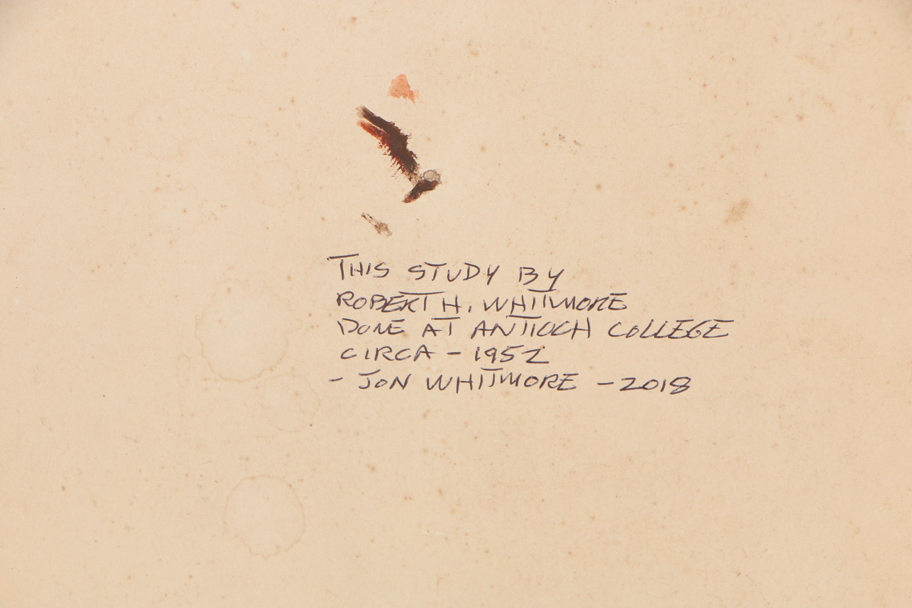 Robert Whitmore Oil Painting "Nude Study, Antioch College"