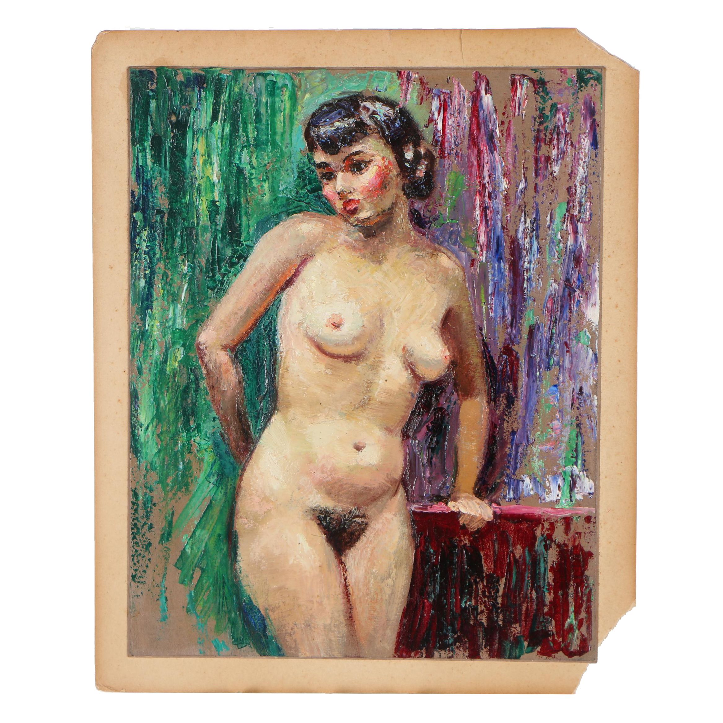 Robert Whitmore Oil Painting "Nude Study, Antioch College"