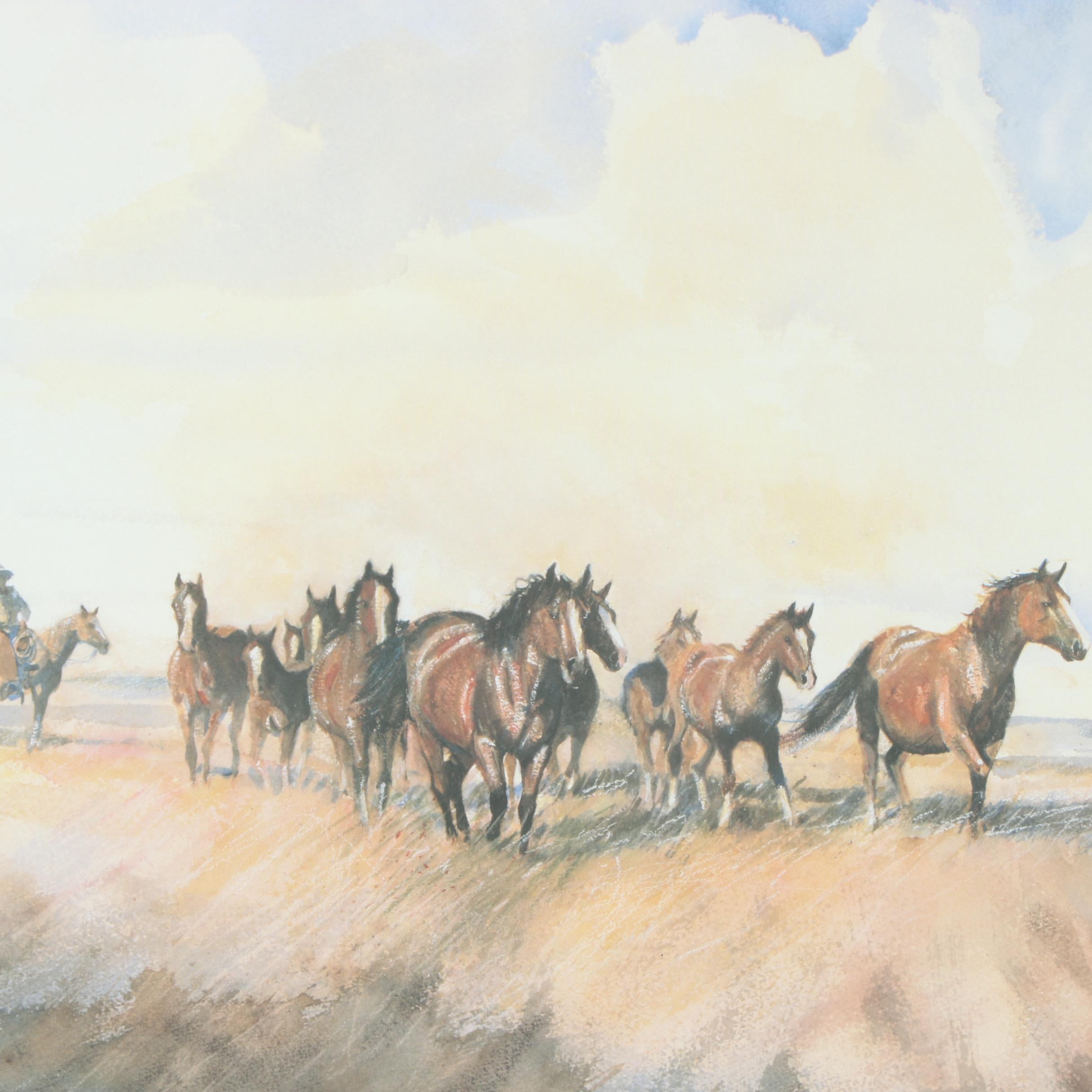 Buck Taylor 1997 AQHA Offset Lithograph Poster "Bloodlines"