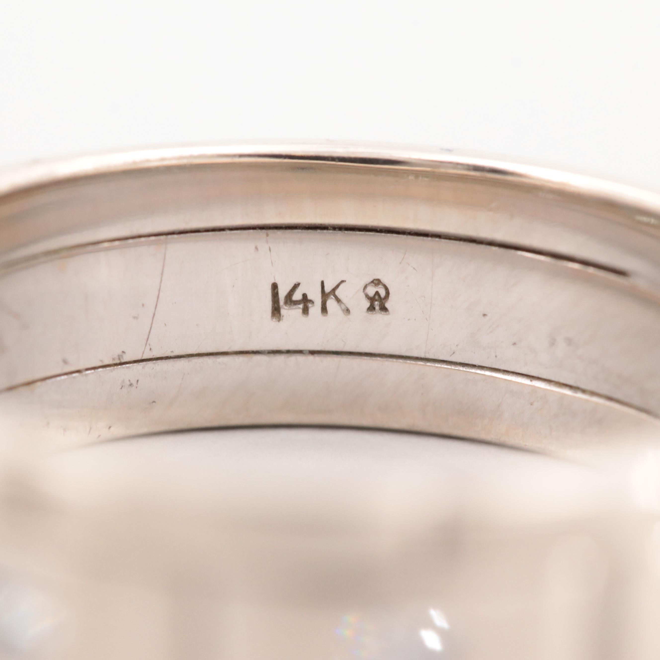 14K White Gold Diamond Ring