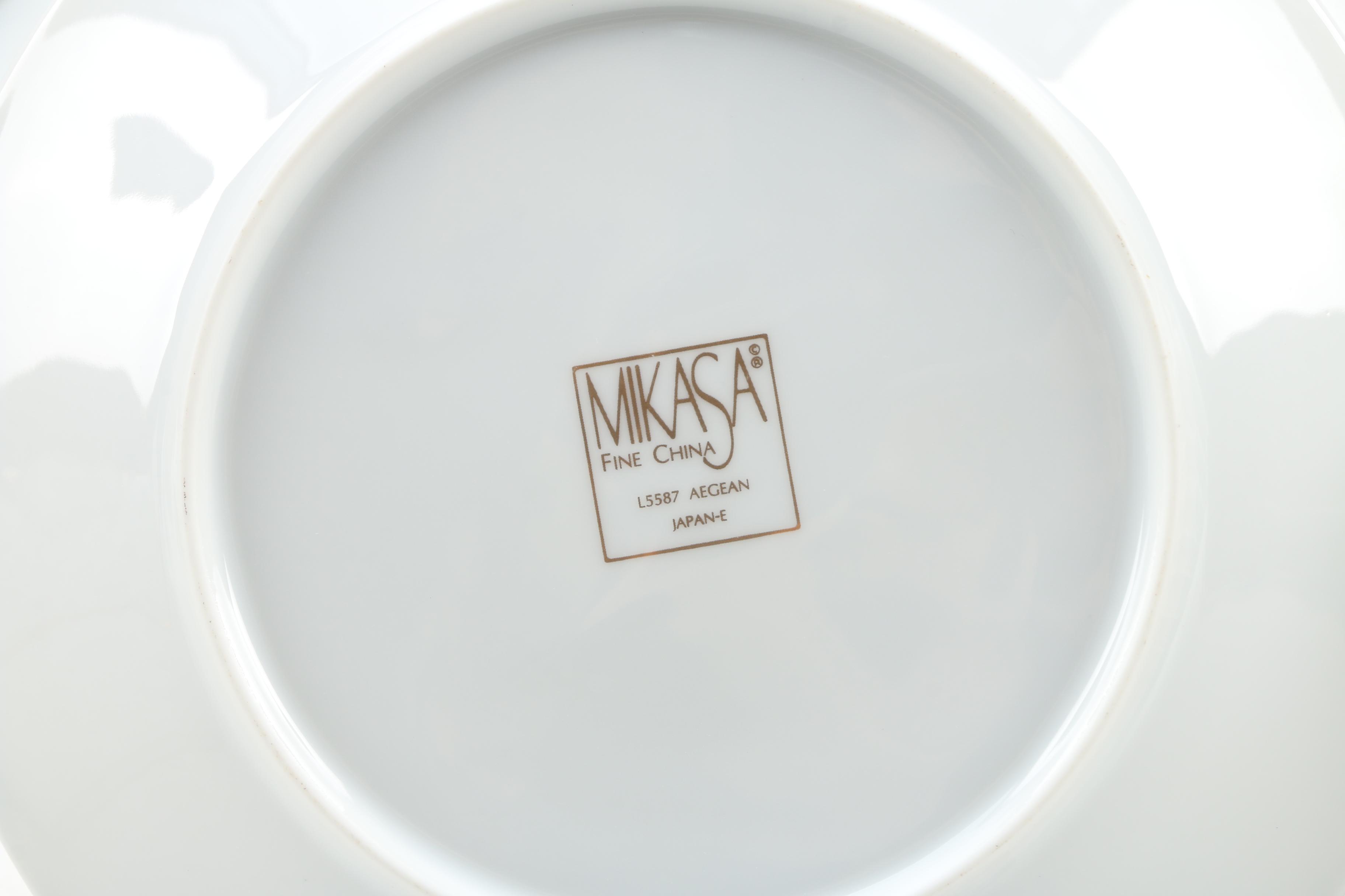 Mikasa for Oscar de la Renta "Aegean" Porcelain Dinnerware, 1992-2000