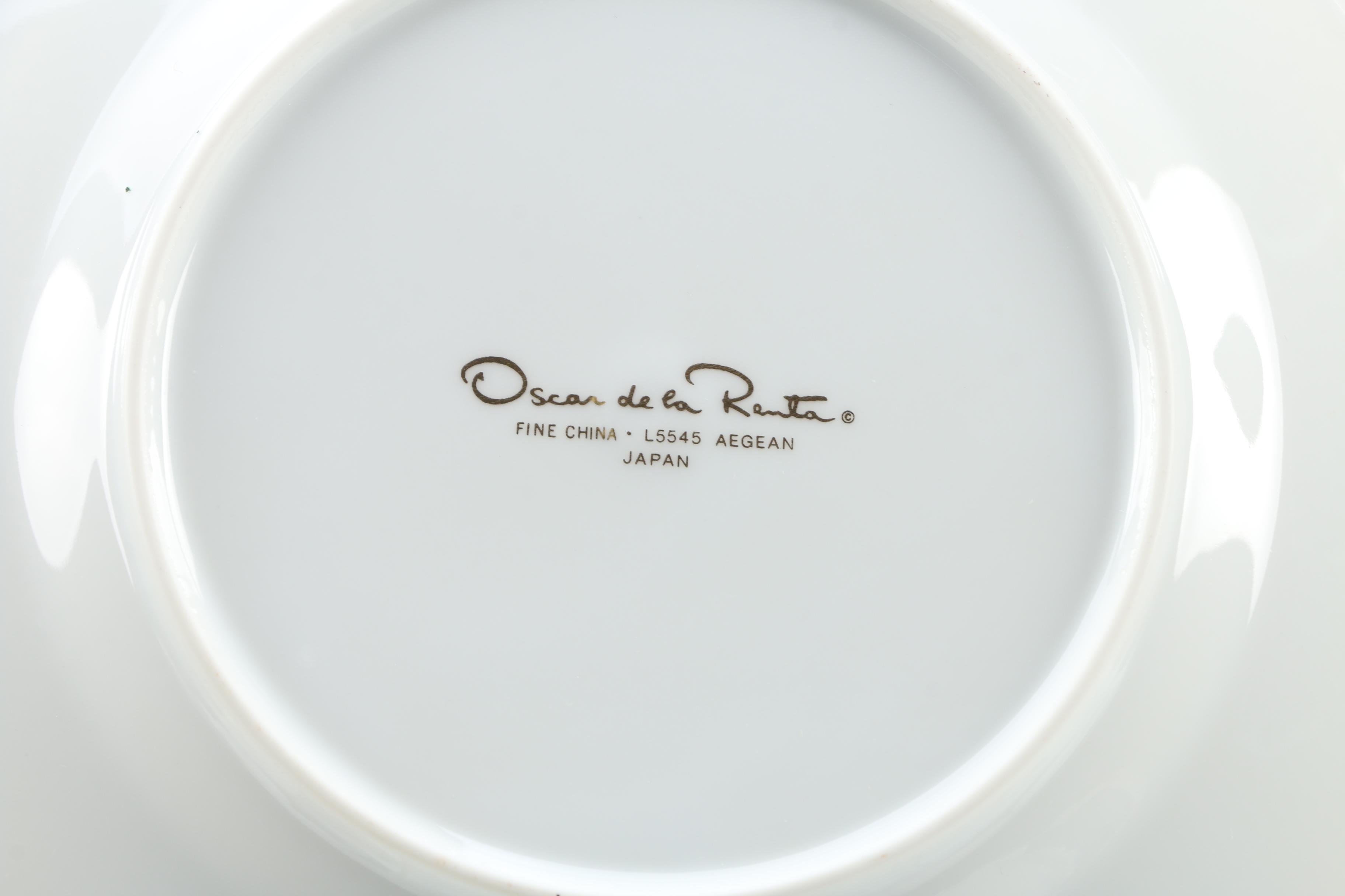 Mikasa for Oscar de la Renta "Aegean" Porcelain Dinnerware, 1992-2000