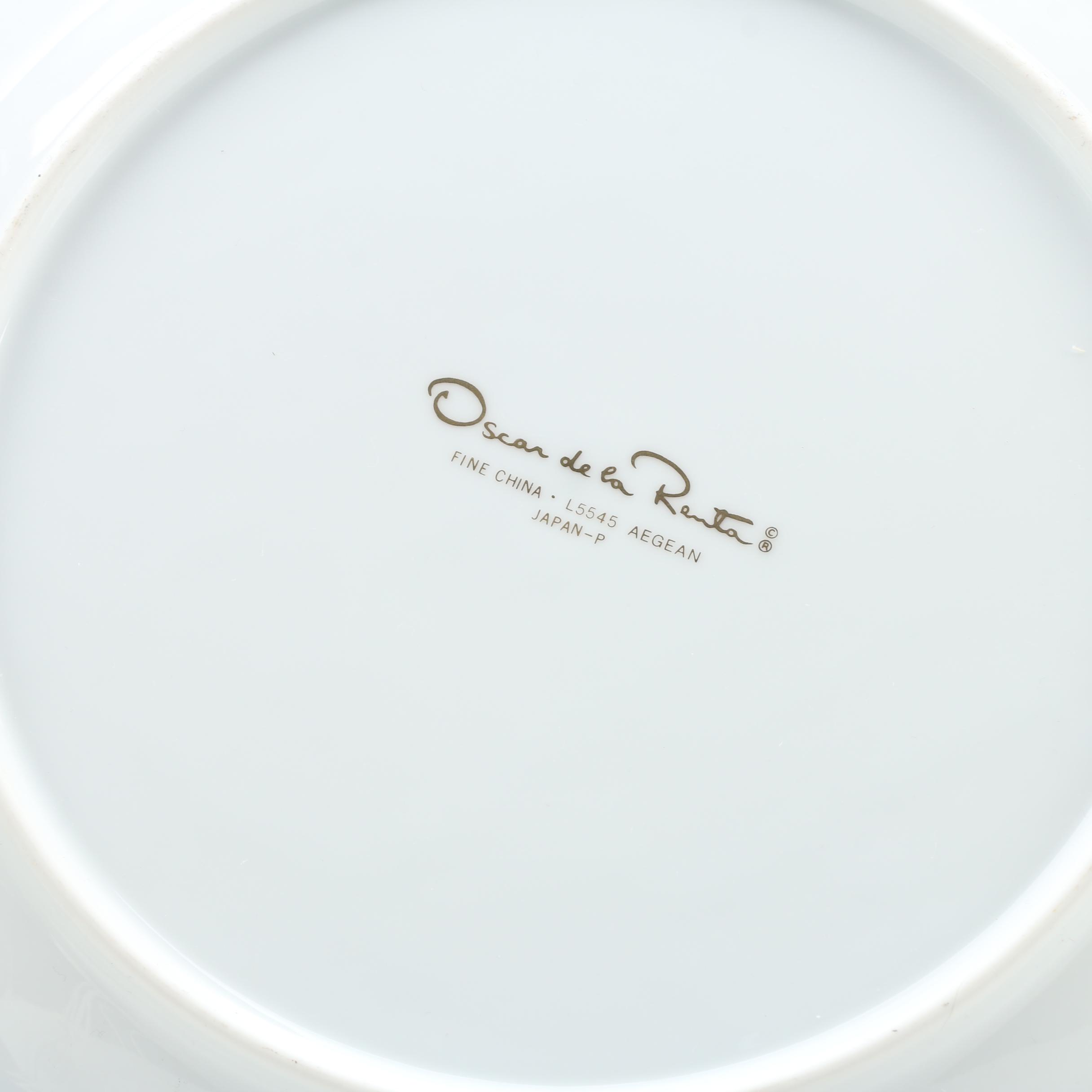 Mikasa for Oscar de la Renta "Aegean" Porcelain Dinnerware, 1992-2000
