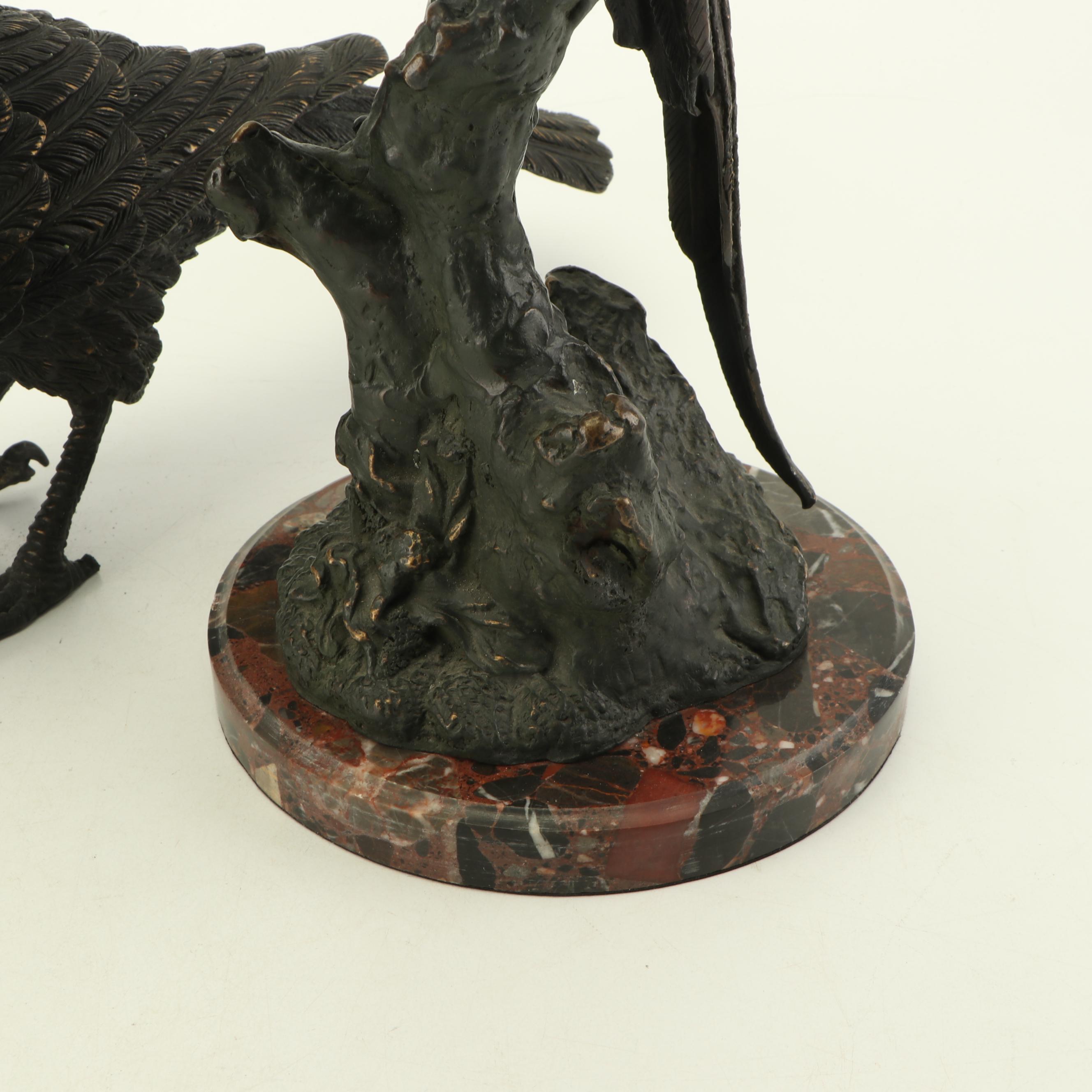 Bronze Toned Bird Sculptures