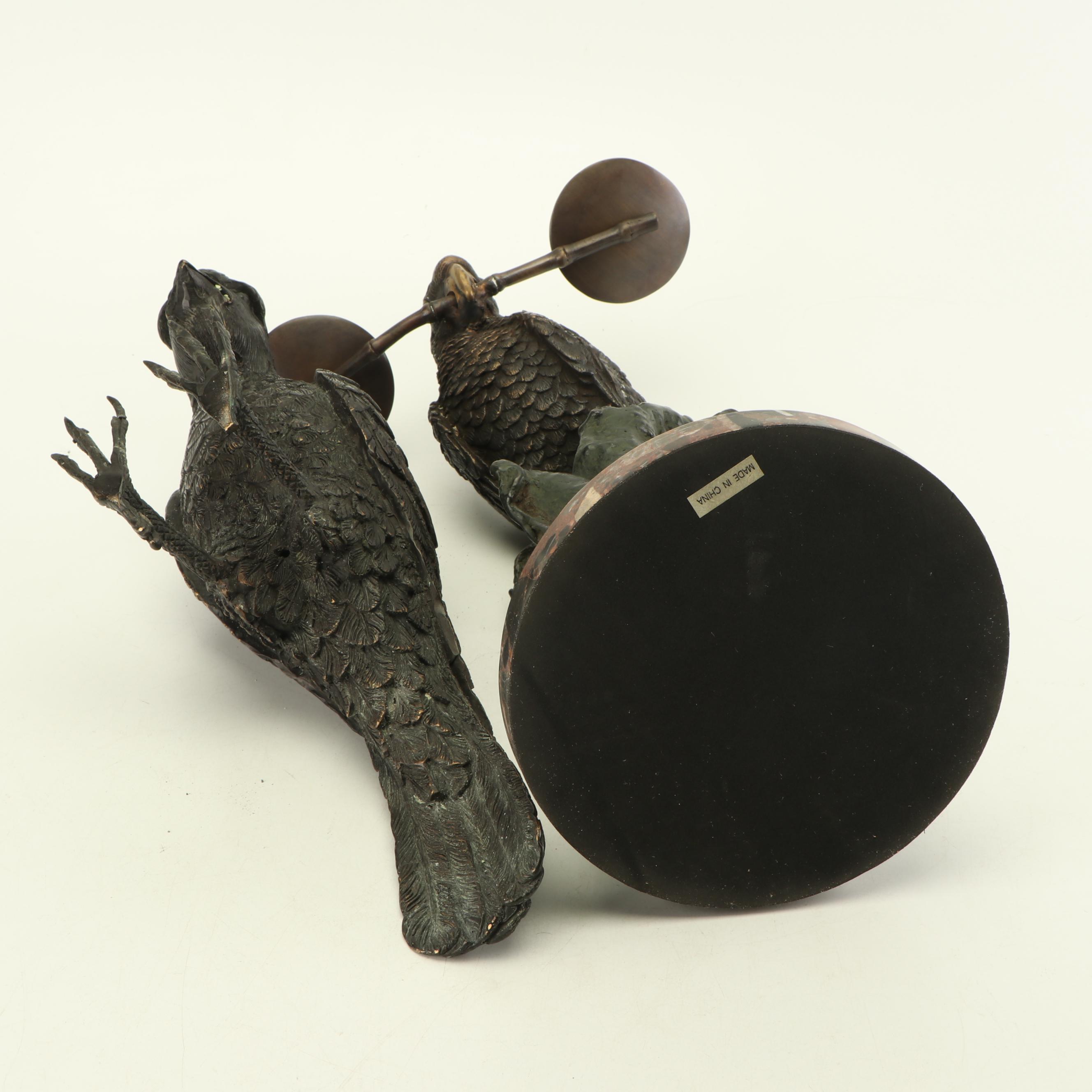Bronze Toned Bird Sculptures