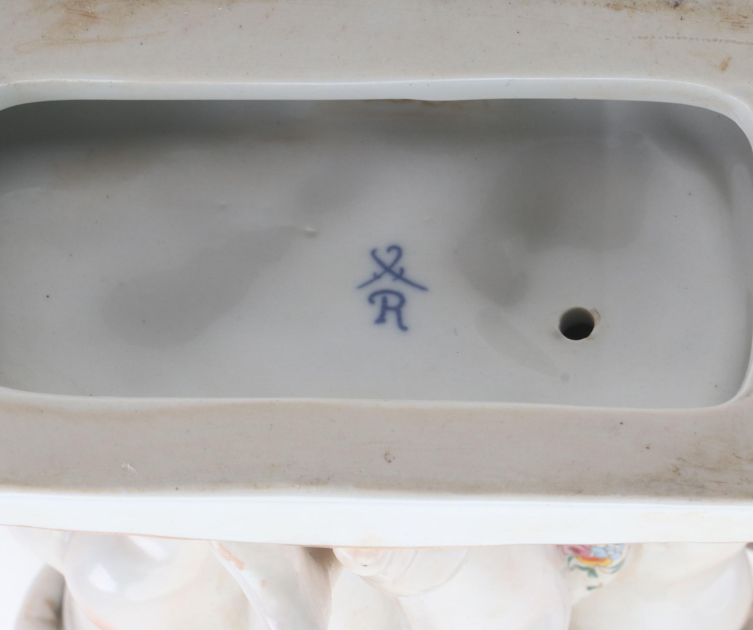 Hand-Painted Dresden Porcelain Figurine of Nude Women, Early to Mid 20th Century