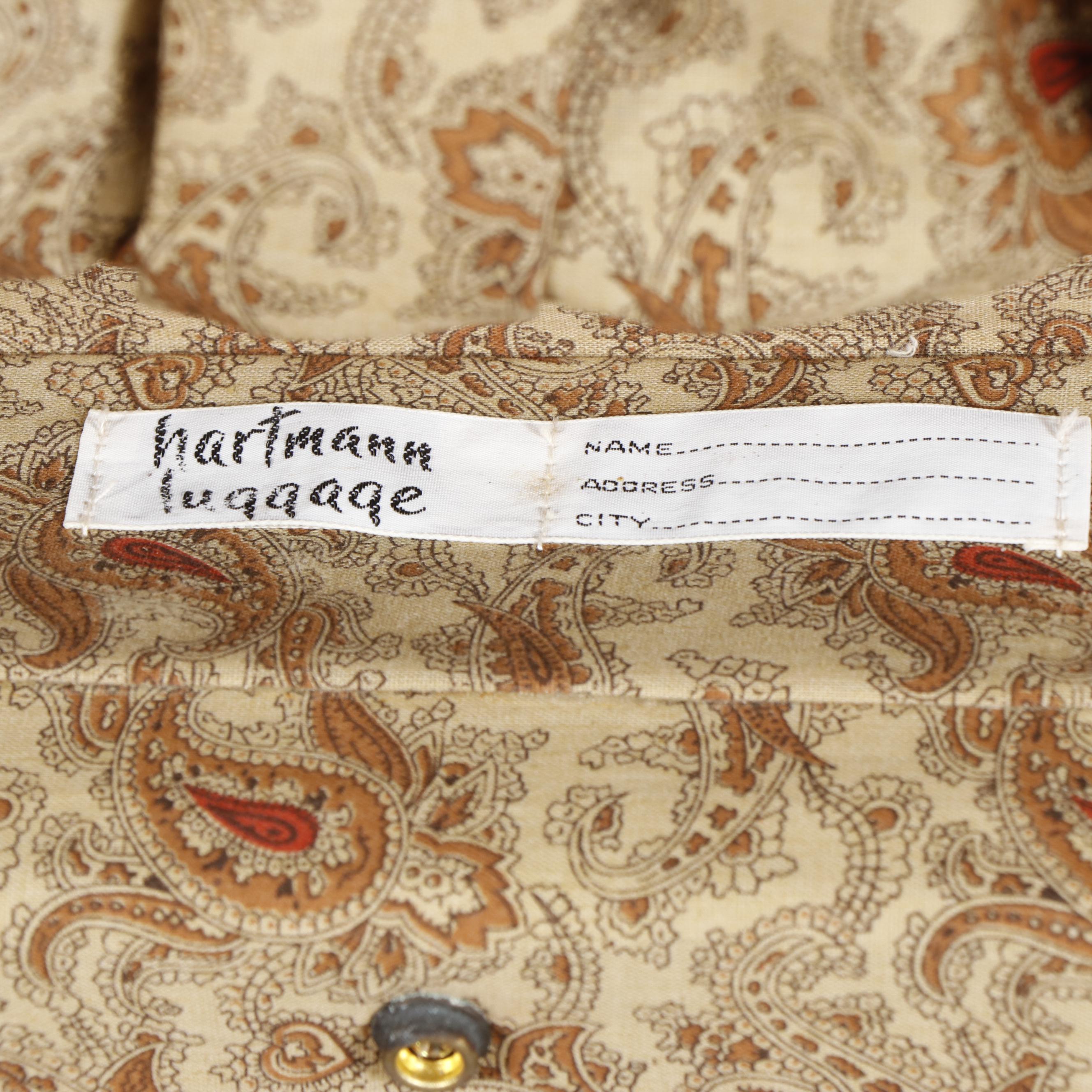 Tweed Hartmann Luggage with Leather Trim, 1970s Vintage