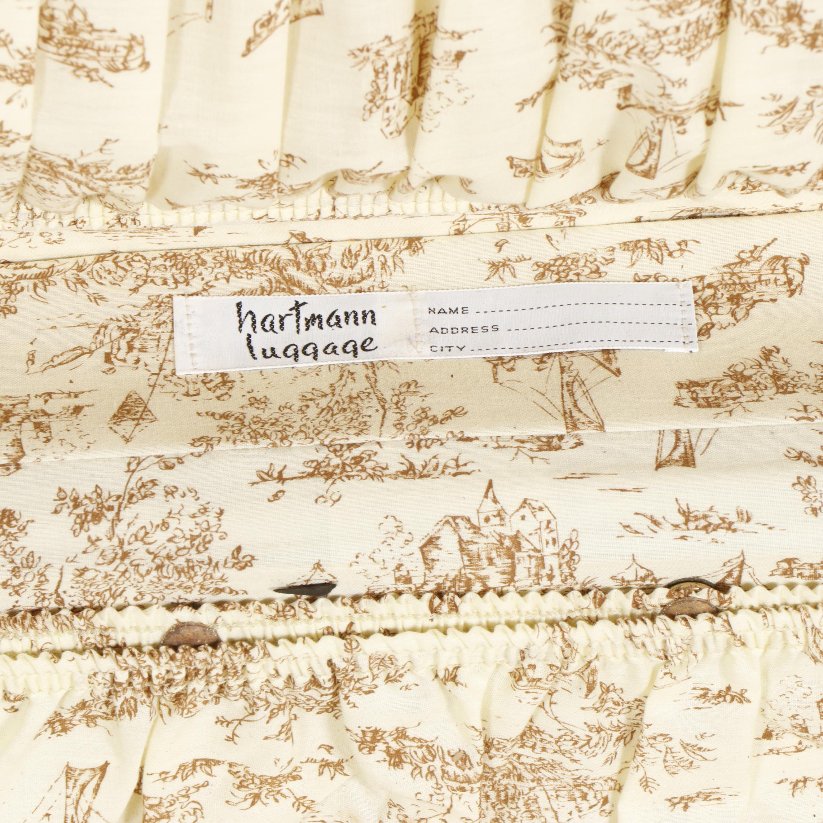 Tweed Hartmann Luggage with Leather Trim, 1970s Vintage