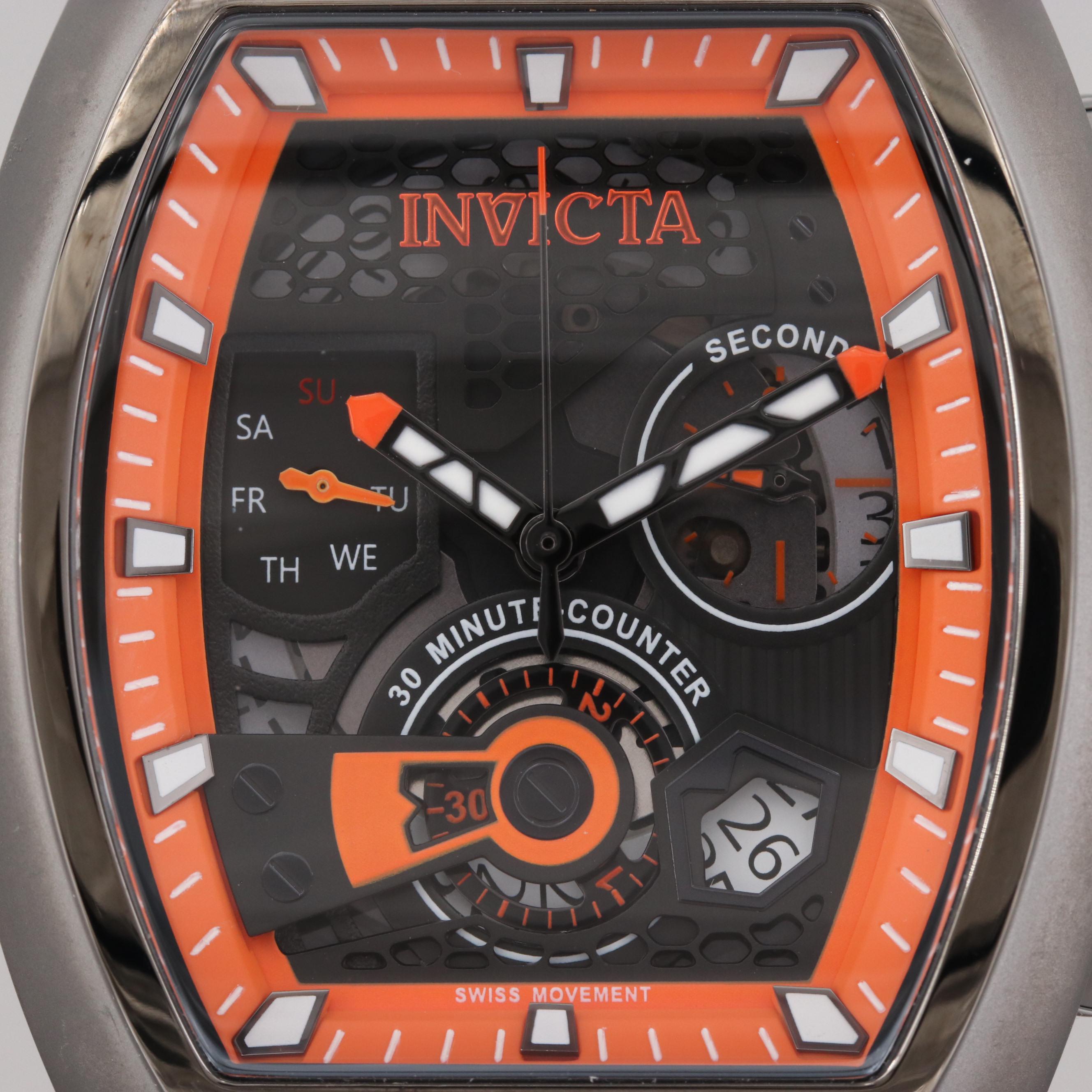 Invicta S1 Rally Diablo Gunmetal Stainless Steel Quartz Chronograph Watch