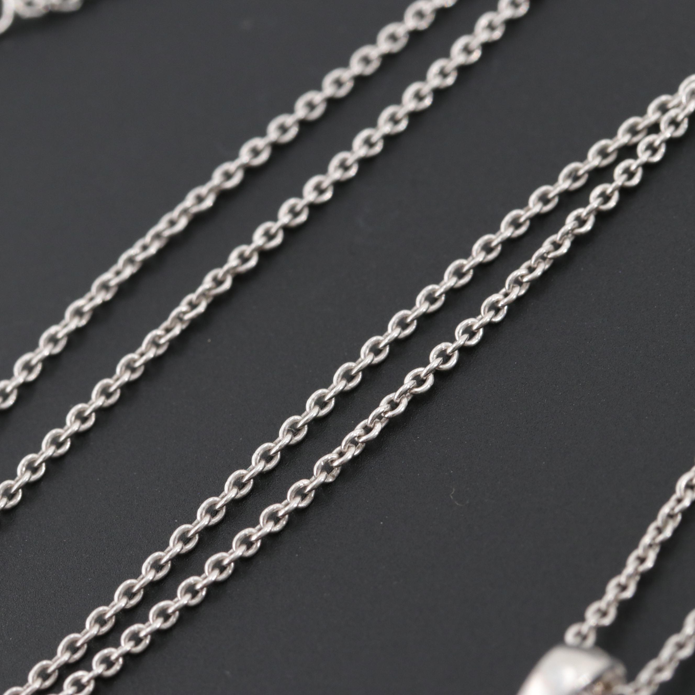 Jane Seymour Sterling Silver Diamond Open Heart Angel Pendant Necklace