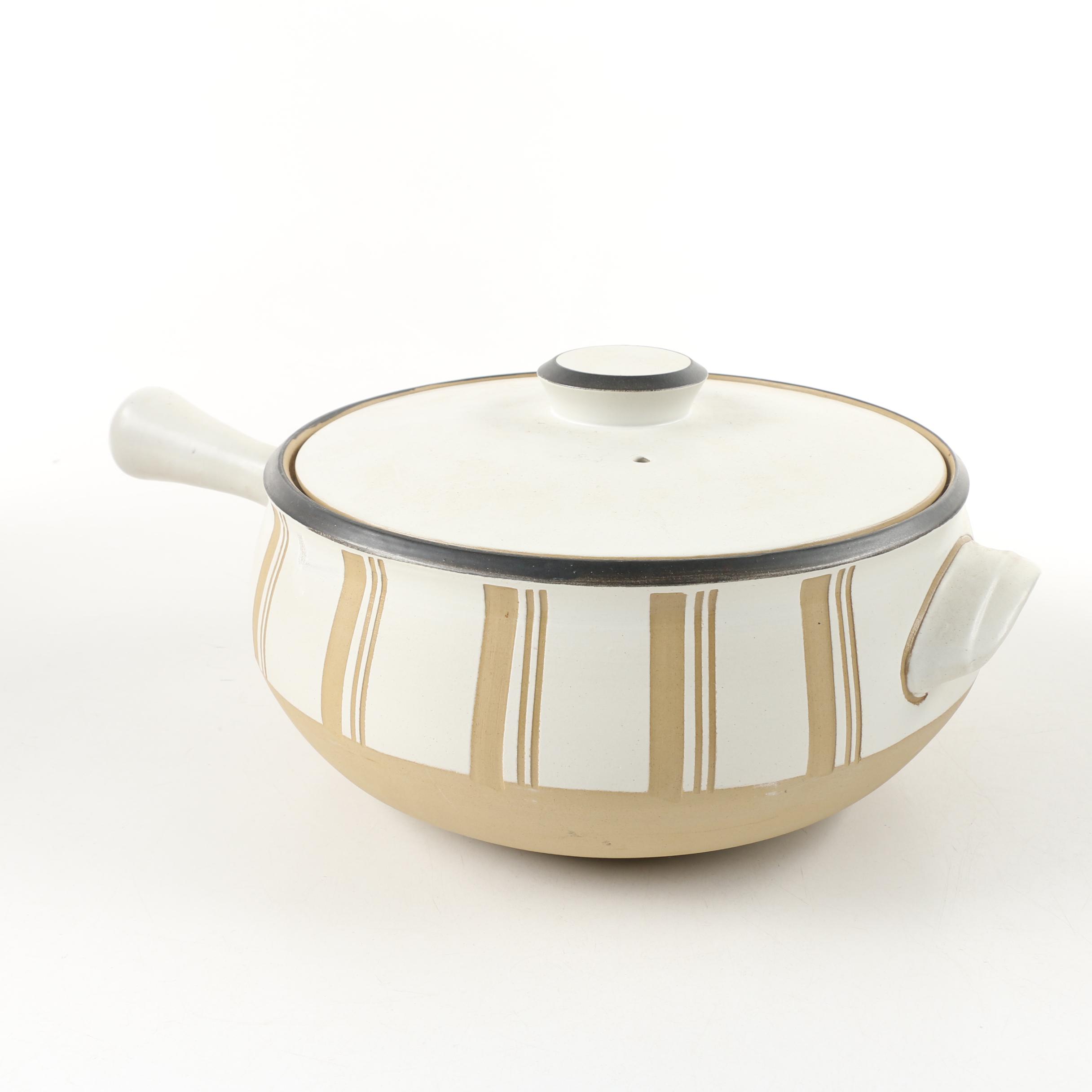 Denby "Gourmet" Stoneware 4.5 Quart Round Casserole Dish, 1965-1976