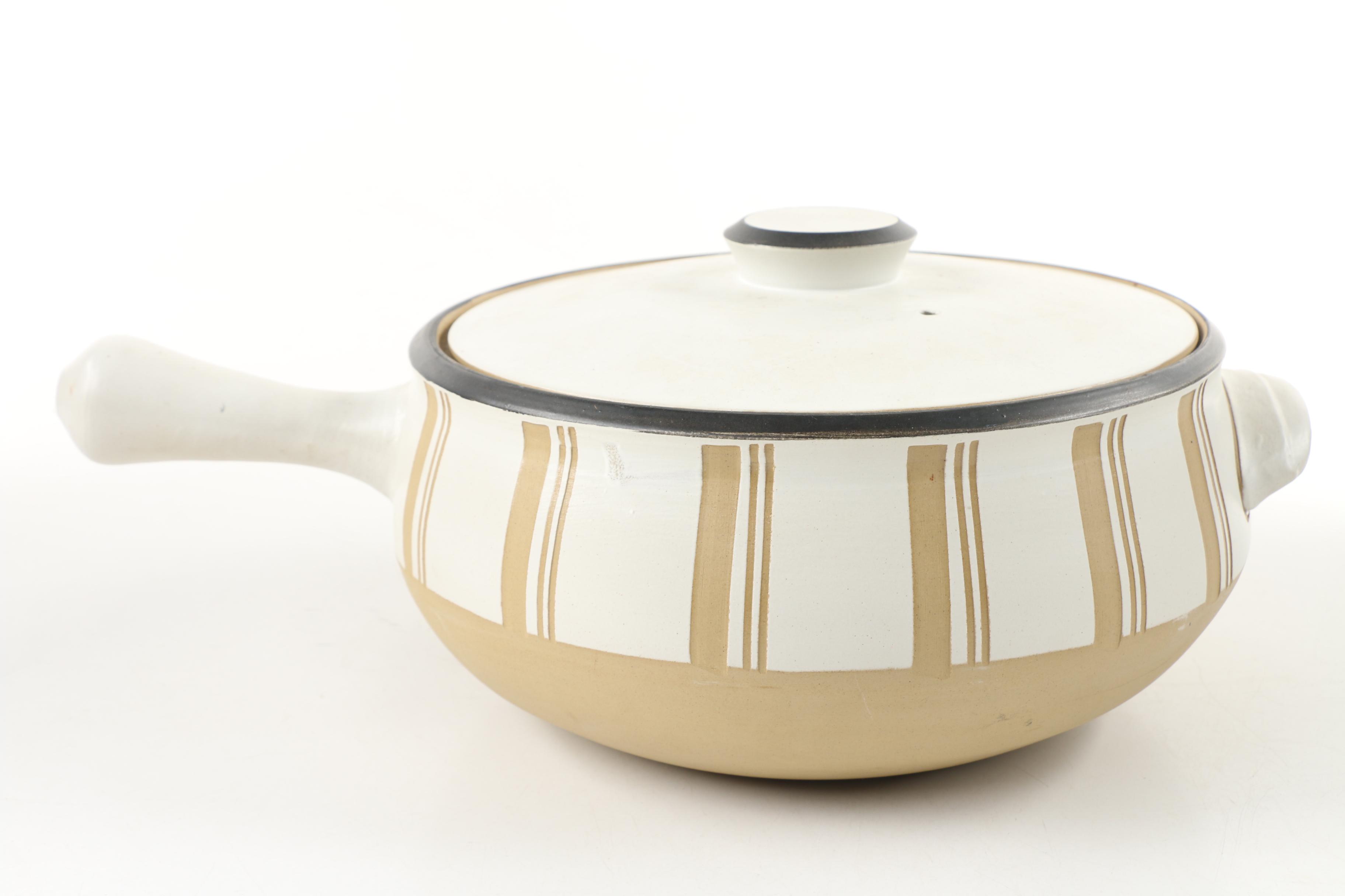 Denby "Gourmet" Stoneware 4.5 Quart Round Casserole Dish, 1965-1976