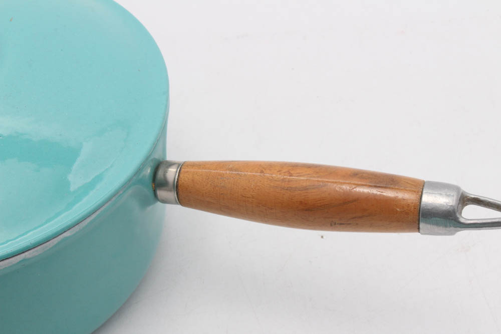 Le Creuset "Paris Blue" Enamel Cookware, Mid-Century