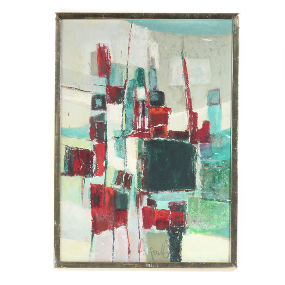 Edith Ferullo Abstract Oil Painting