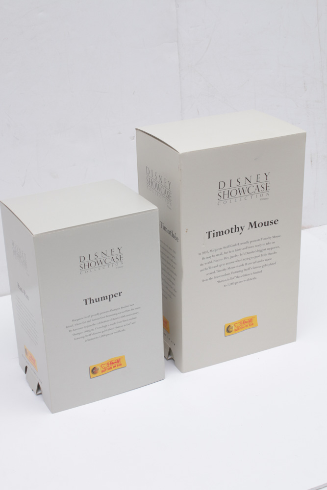 Steiff Disney Showcase Collections "Thumper" and "Timothy Mouse" Stuffed Toys