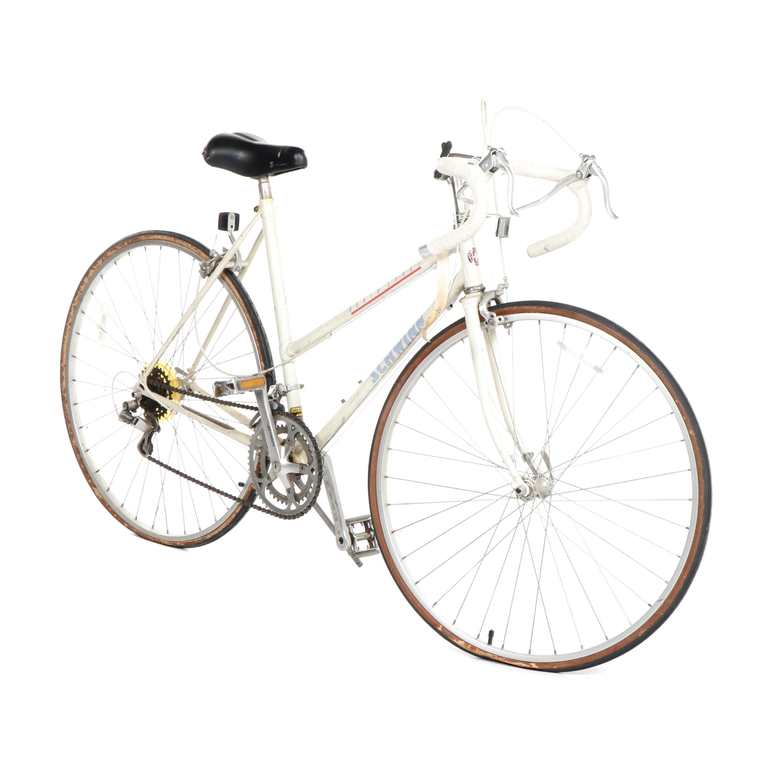 Pearlescent White Schwinn 4130 World Sport Road Bicycle, Circa 1985
