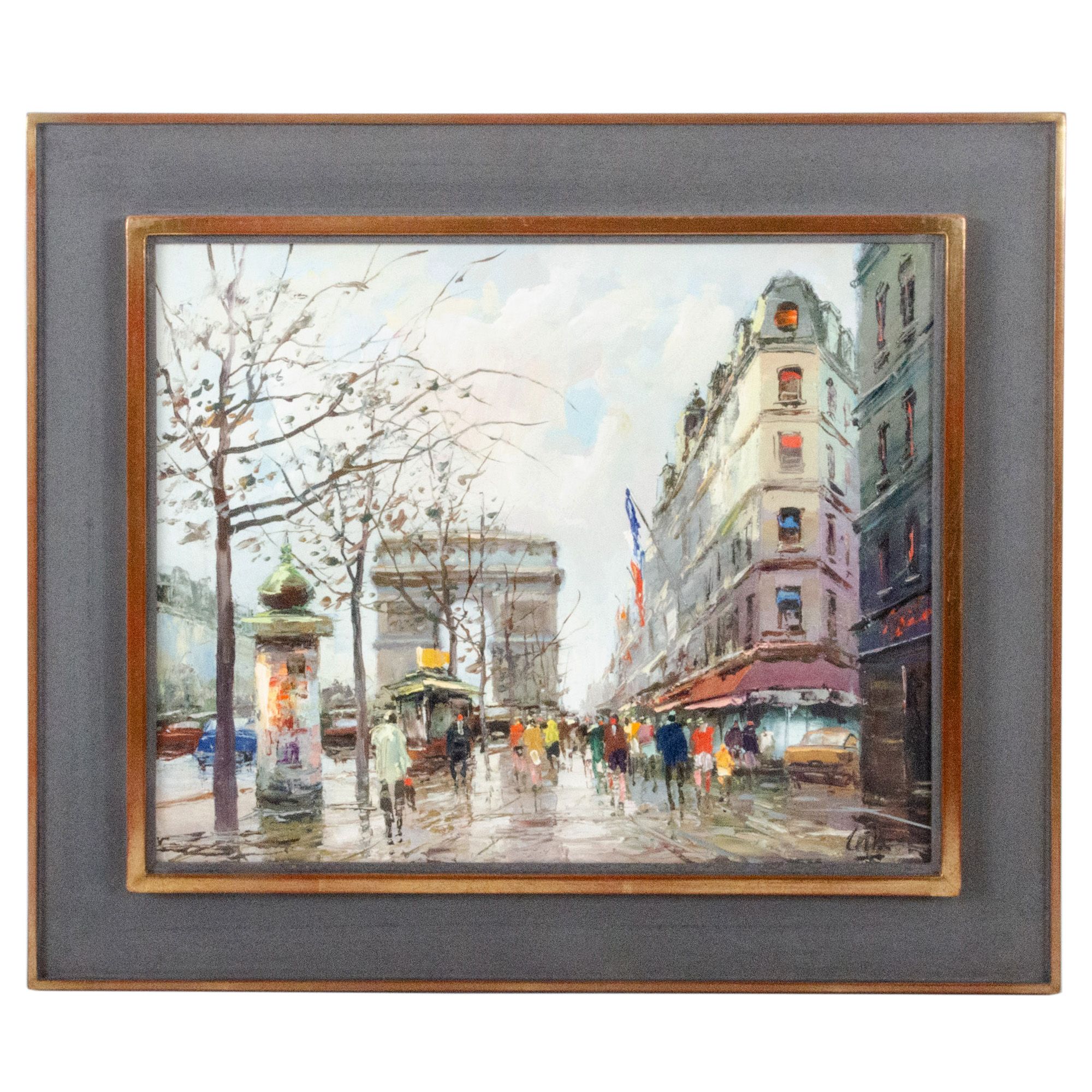 Jose Luis Leiva Sanchez Oil Painting "Les Champs Elysees"