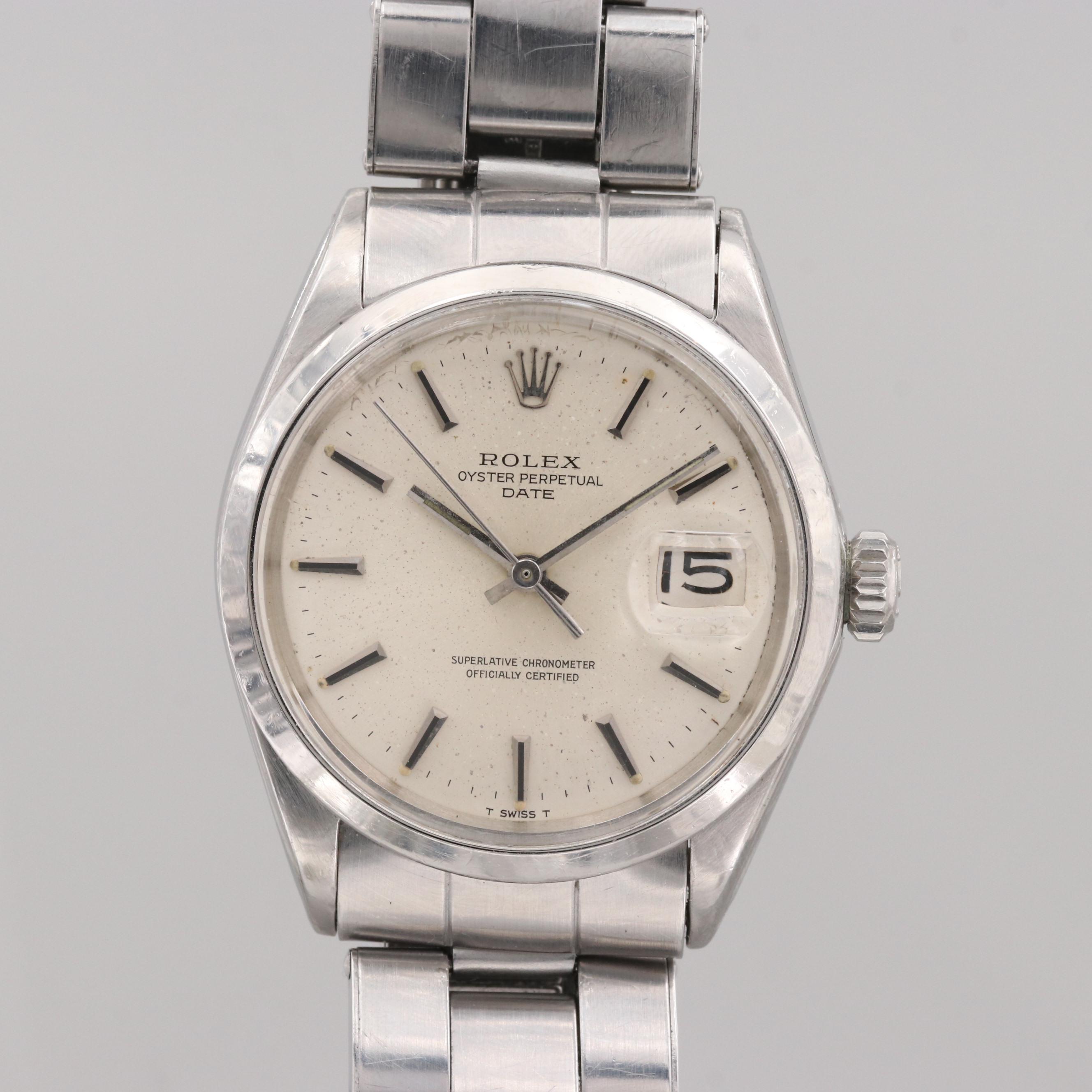 Rolex Oyster Perpetual Date Stainless Steel Watch, 1970