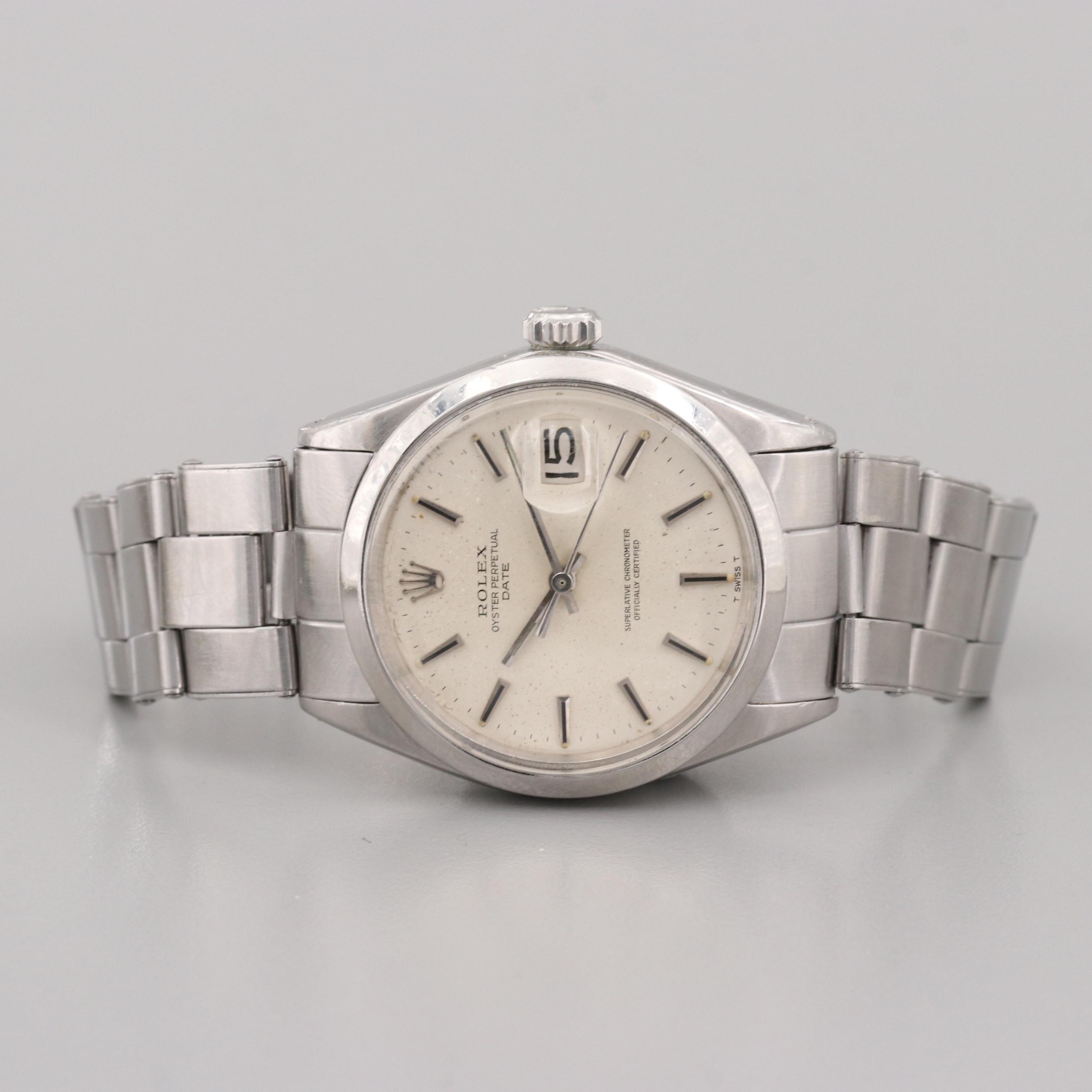 Rolex Oyster Perpetual Date Stainless Steel Watch, 1970