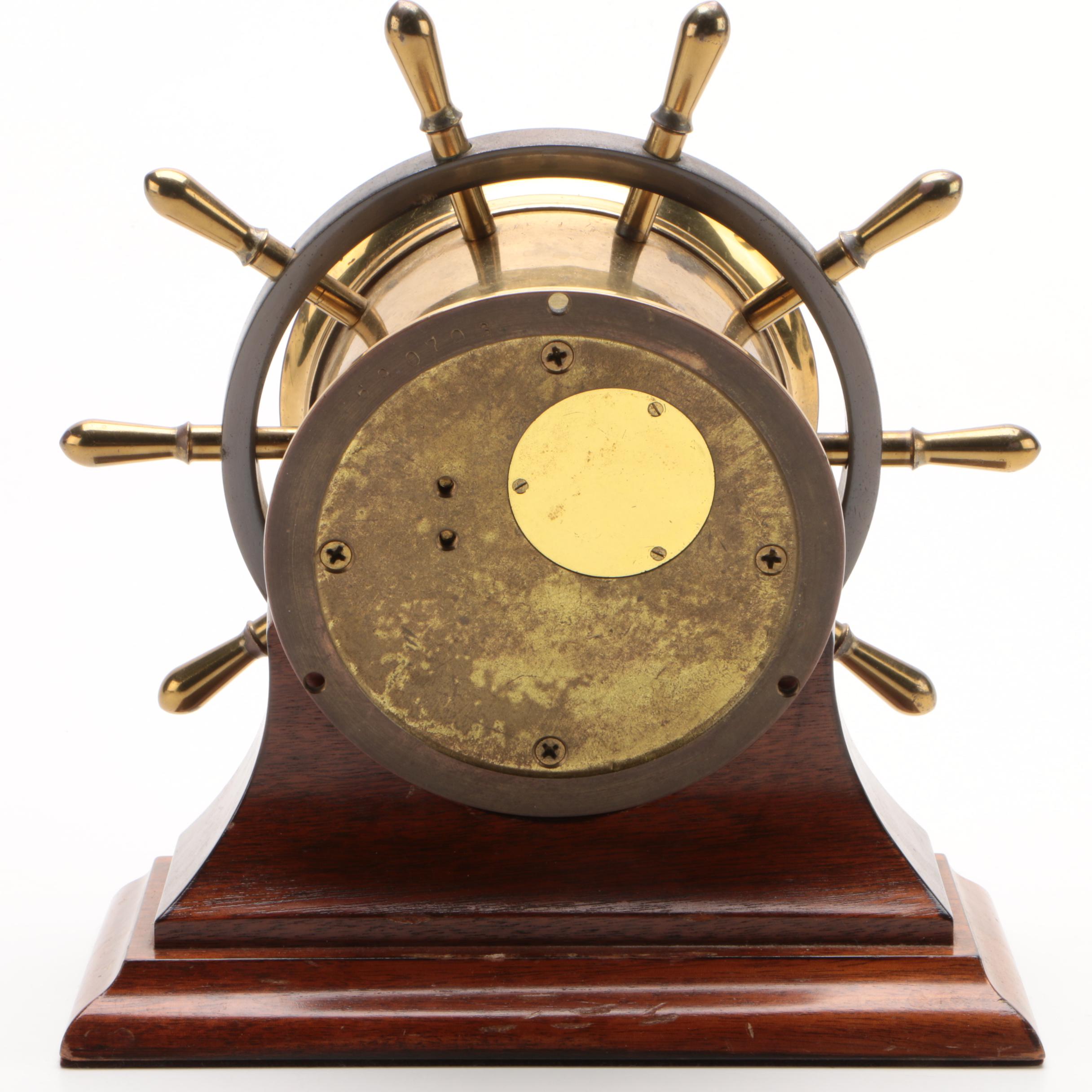 Chelsea for Abercrombie & Fitch Ship's Bell Brass Mantle Clock, 1930s