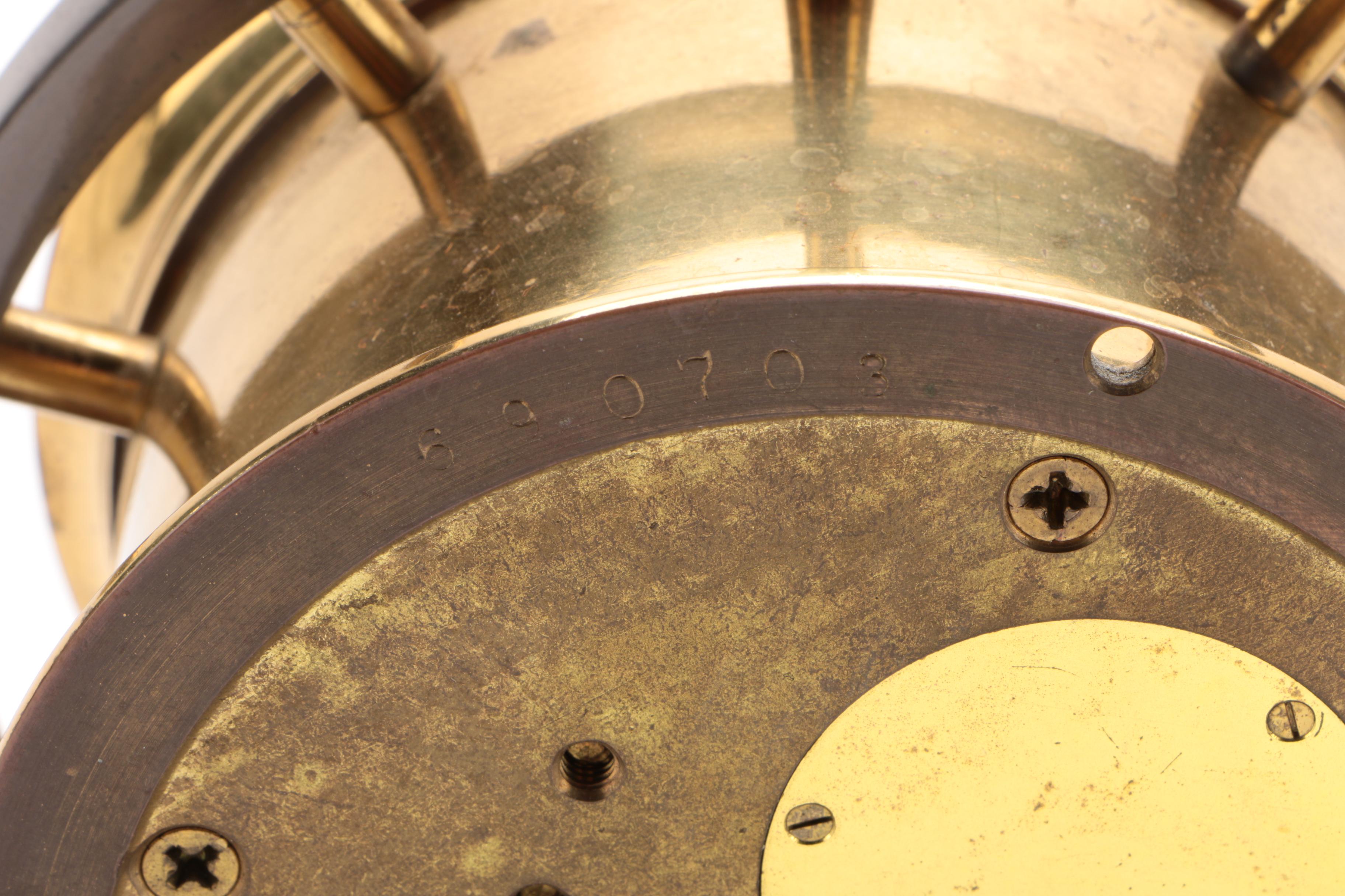 Chelsea for Abercrombie & Fitch Ship's Bell Brass Mantle Clock, 1930s