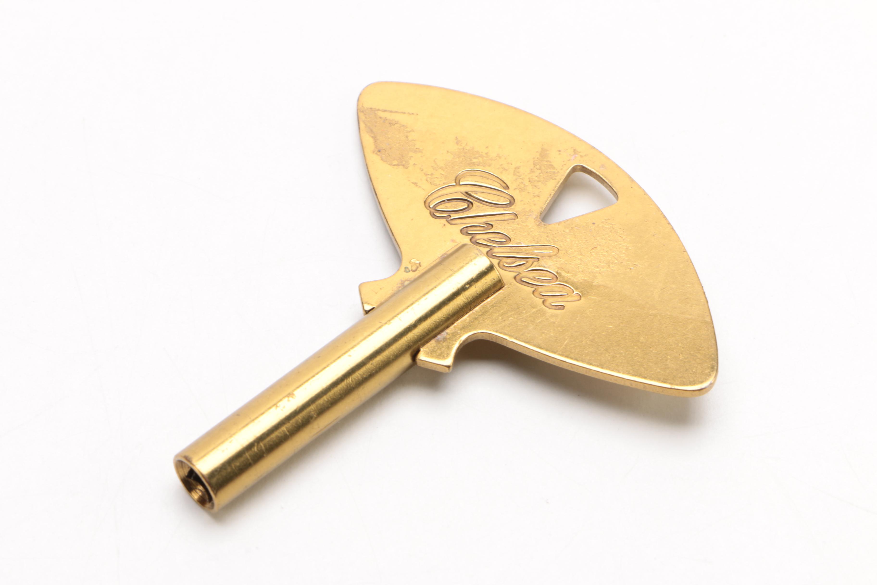 Chelsea for Abercrombie & Fitch Ship's Bell Brass Mantle Clock, 1930s