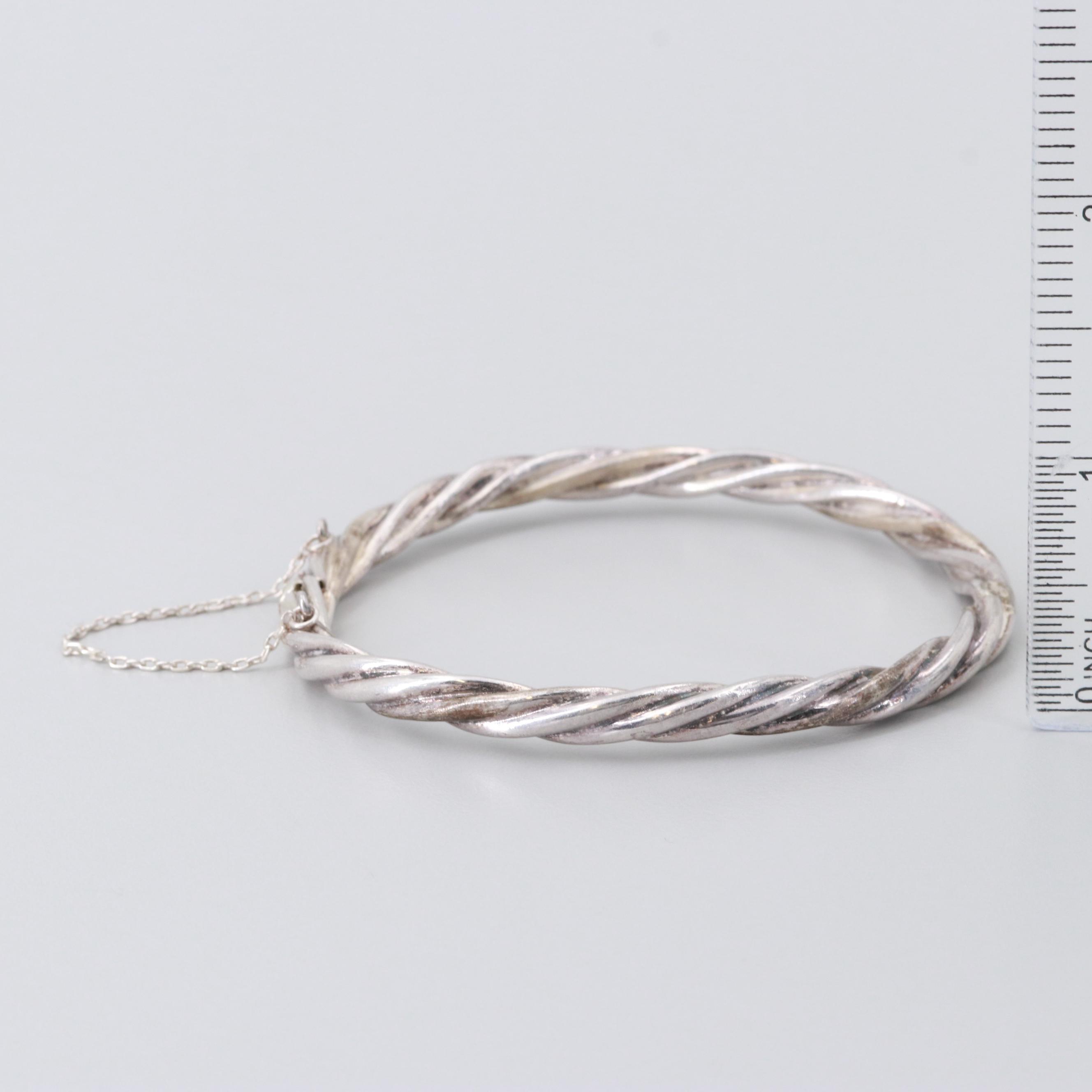 Sterling Silver Twisted Bangle Bracelet