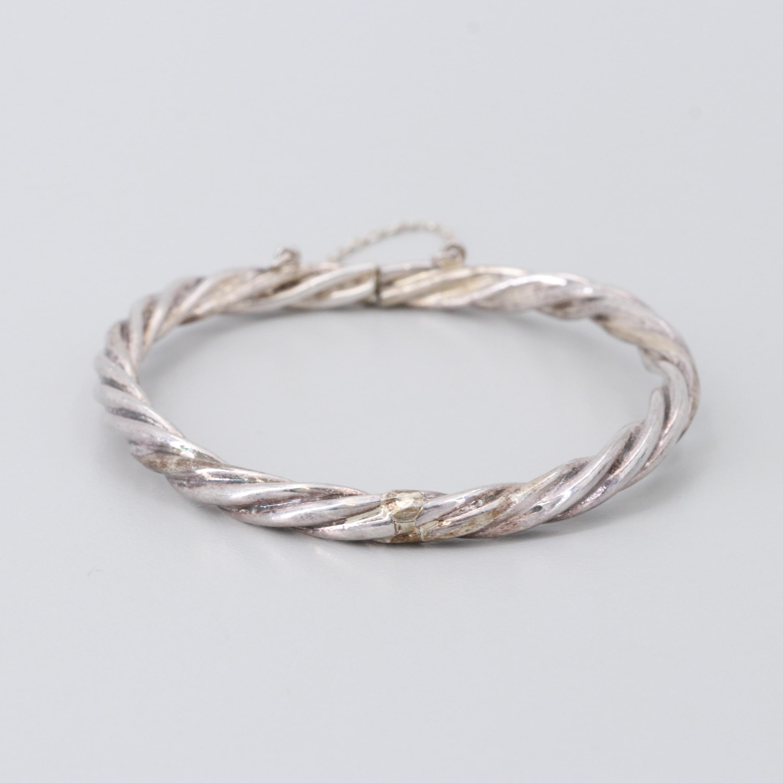 Sterling Silver Twisted Bangle Bracelet