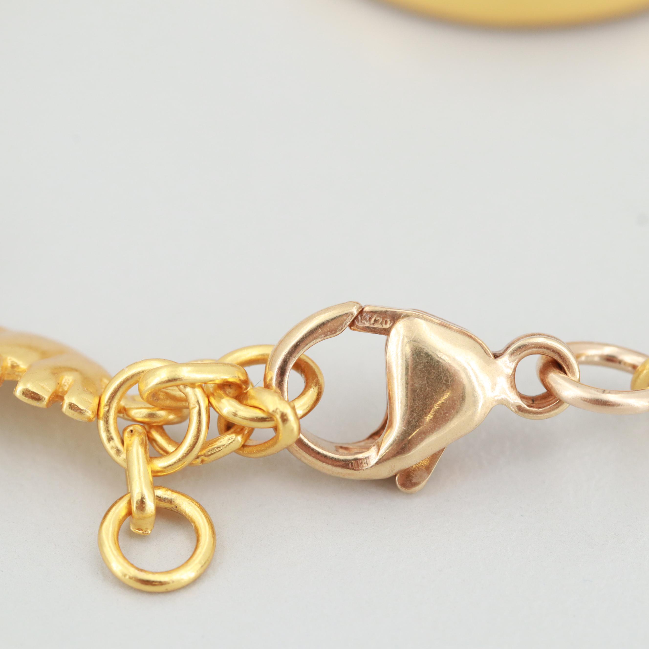 Gold Wash on Sterling Silver Carnelian Cabochon Elephant Themed Bracelet