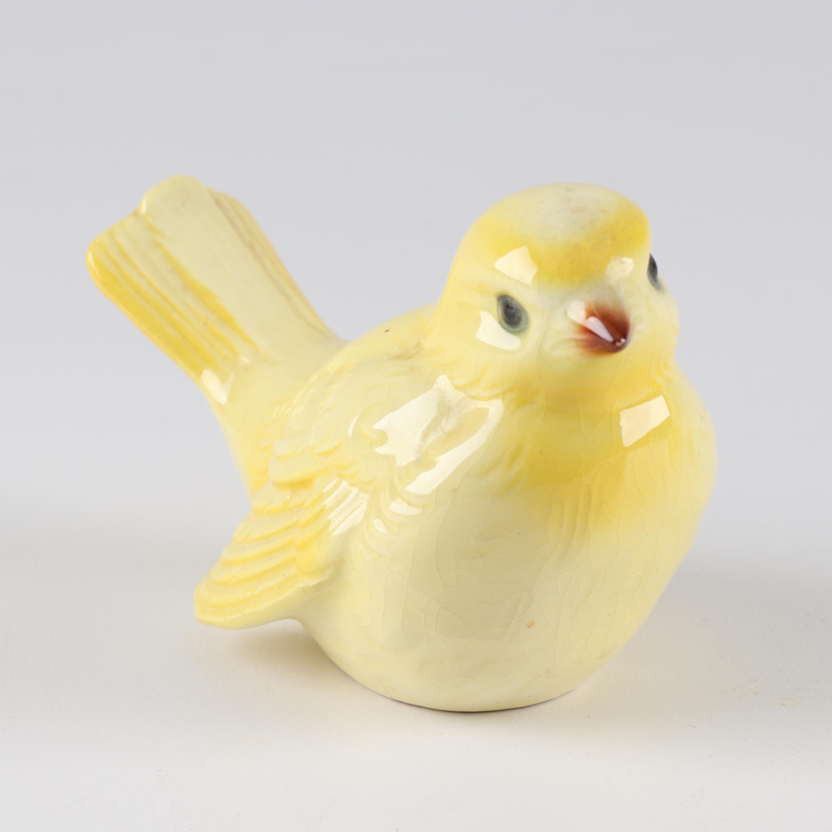 Goebel Hand-Painted Porcelain Yellow Sparrow Bird Figurines