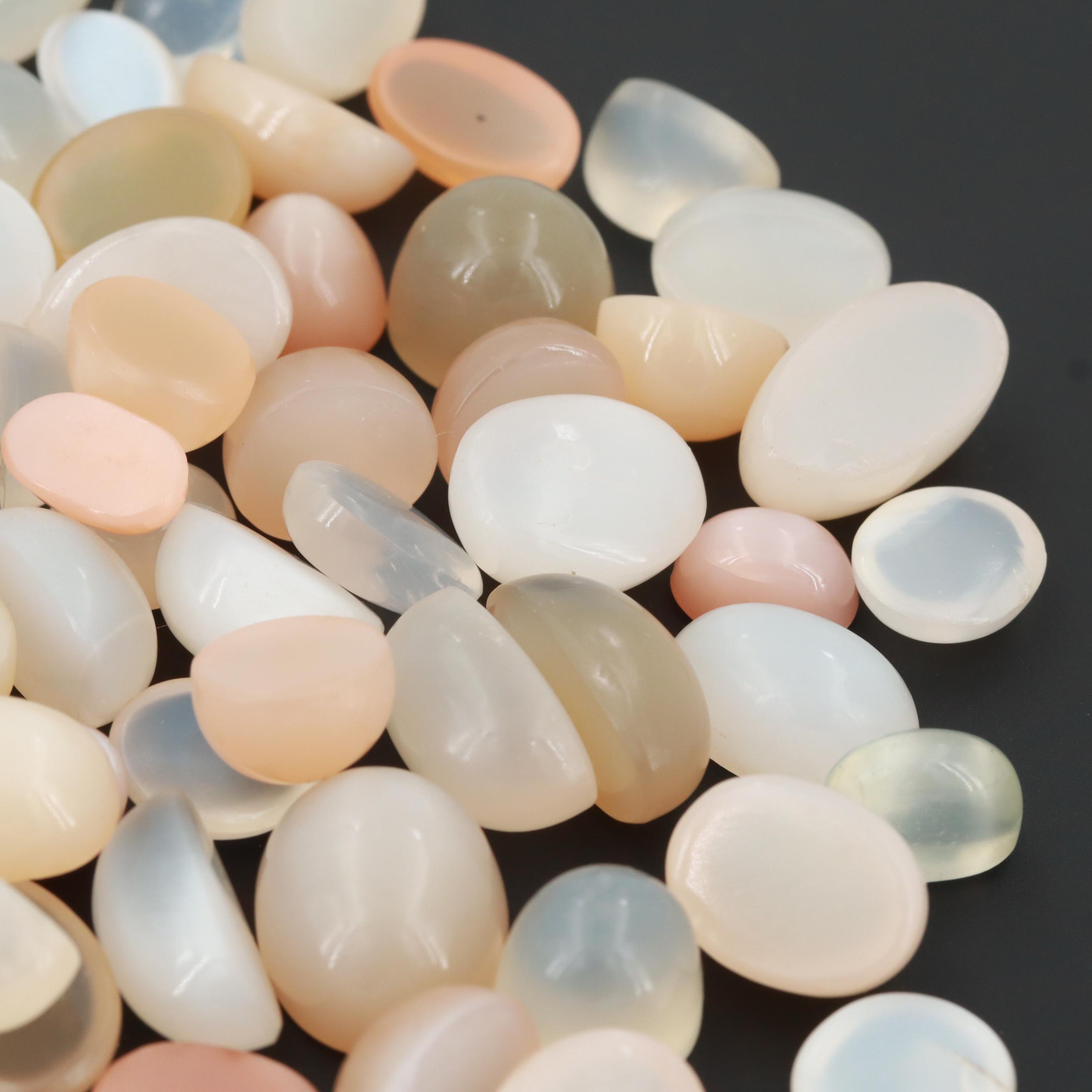 Loose Mixed Size 397.73 CTW Oval Moonstone Cabochon Assortment