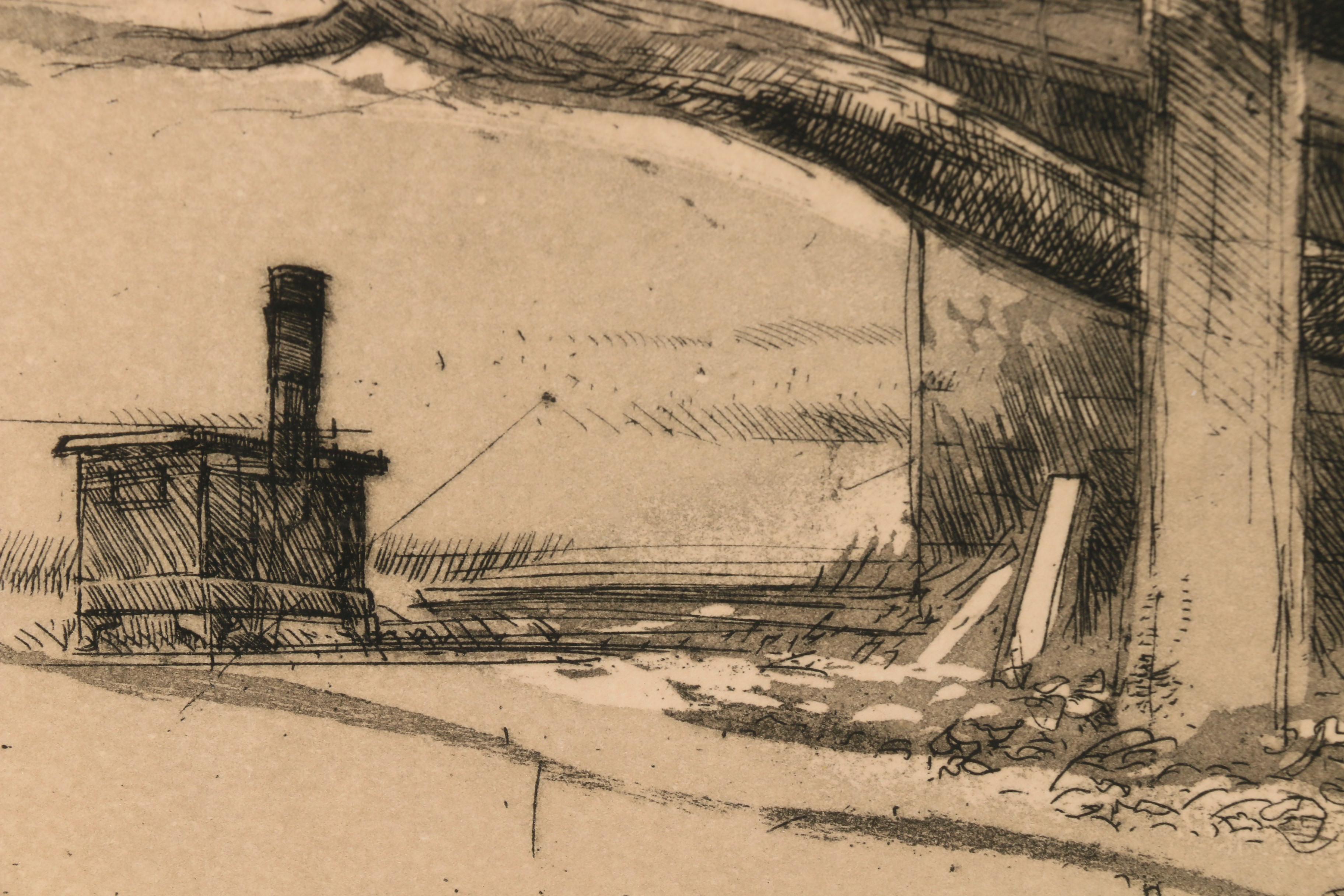 Trevor Southey Etching with Aquatint "Lakeshore"