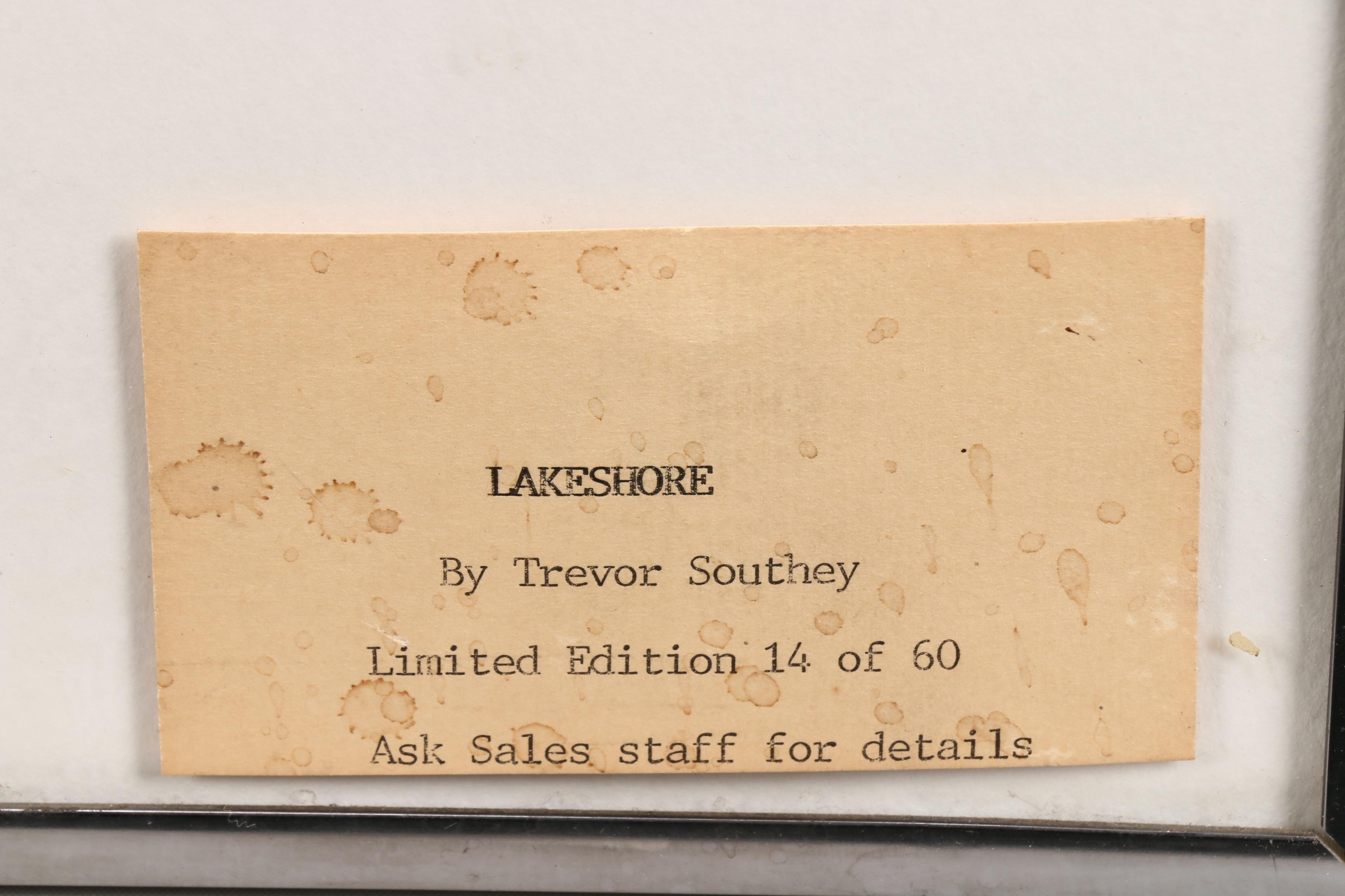 Trevor Southey Etching with Aquatint "Lakeshore"