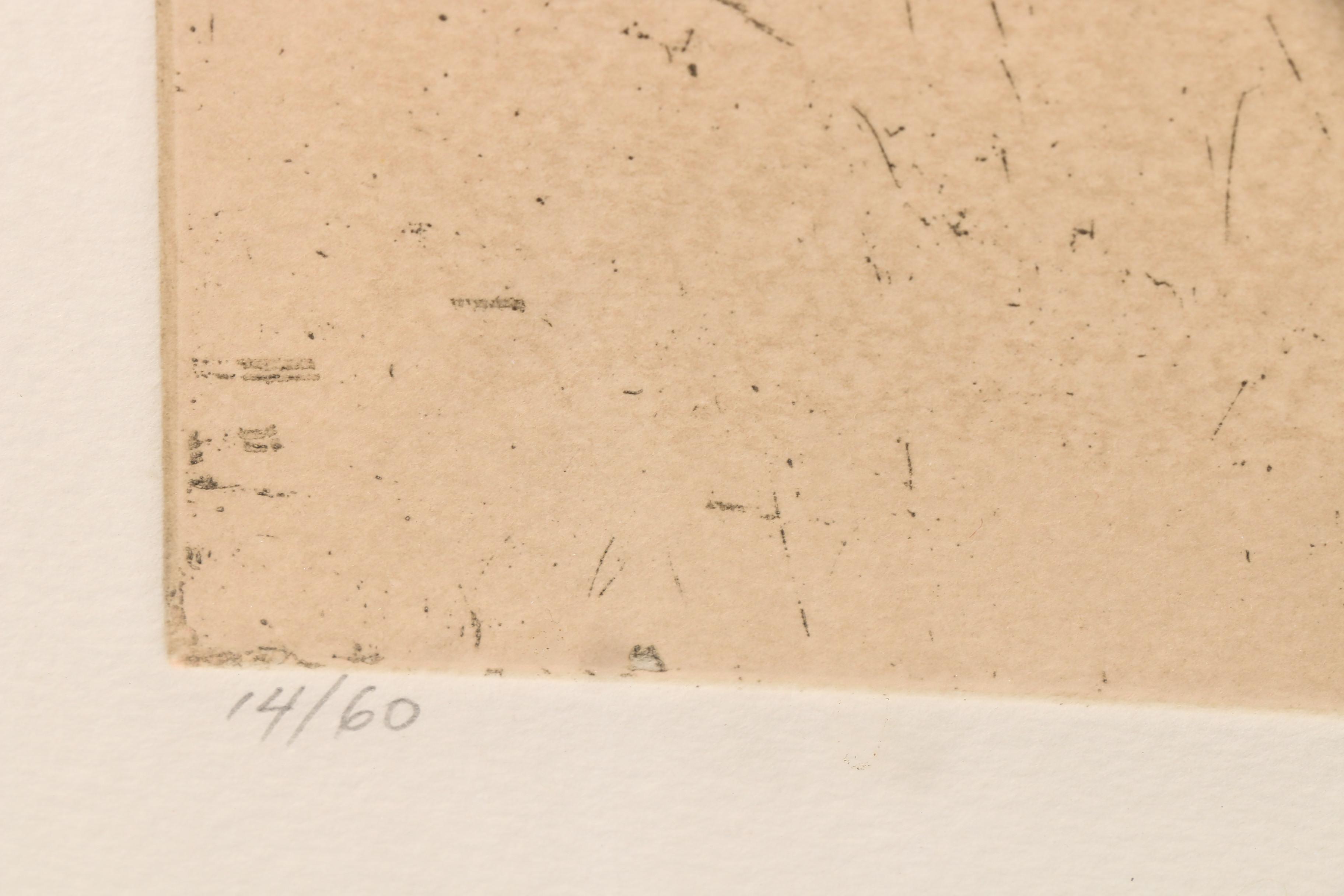 Trevor Southey Etching with Aquatint "Lakeshore"