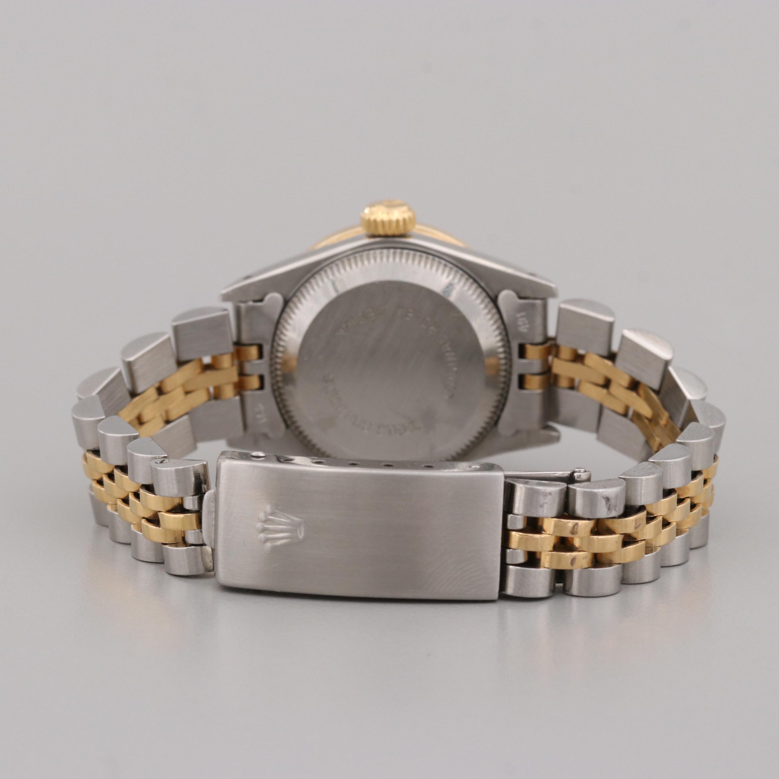 Vintage Rolex Stainless Steel and 18K Yellow Gold Diamond Watch