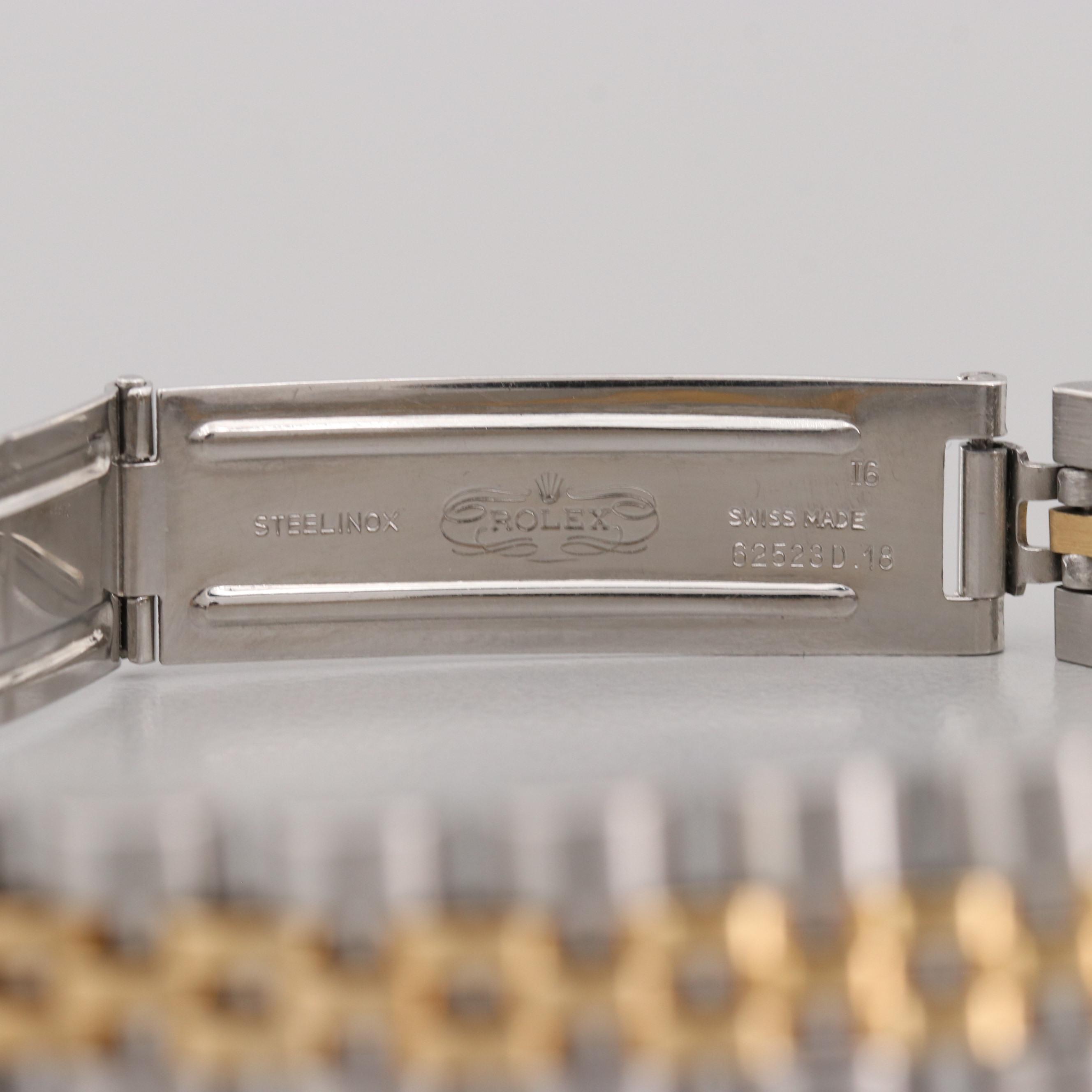 Vintage Rolex Stainless Steel and 18K Yellow Gold Diamond Watch