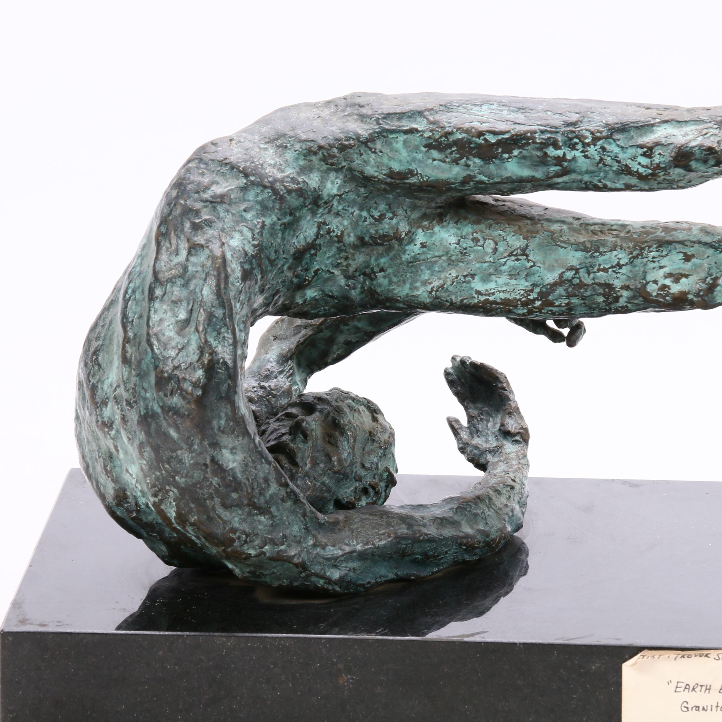 Trevor Southey Bronze and Granite Sculpture "Earth Entry"