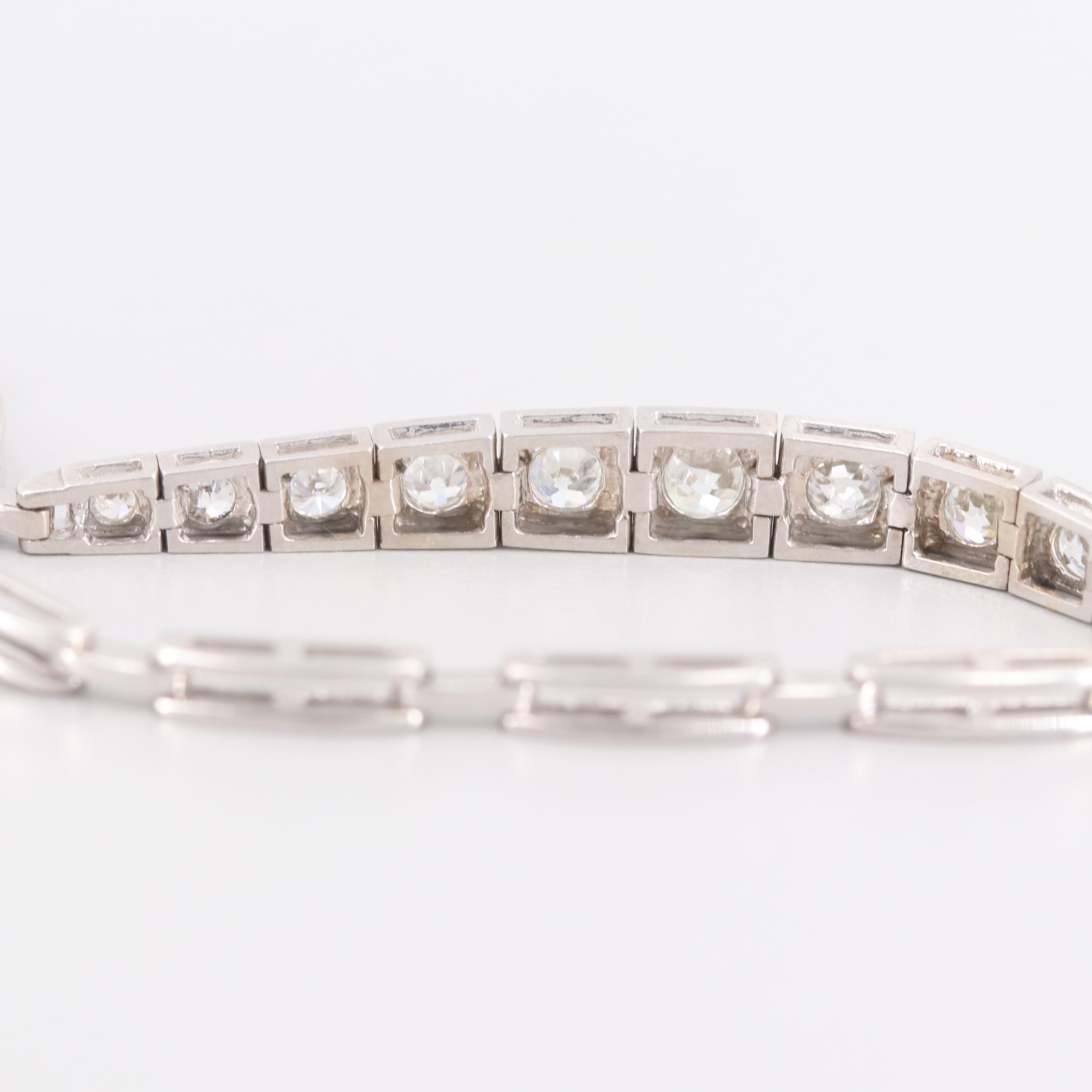 14K White Gold 1.73 CTW Diamond Bracelet