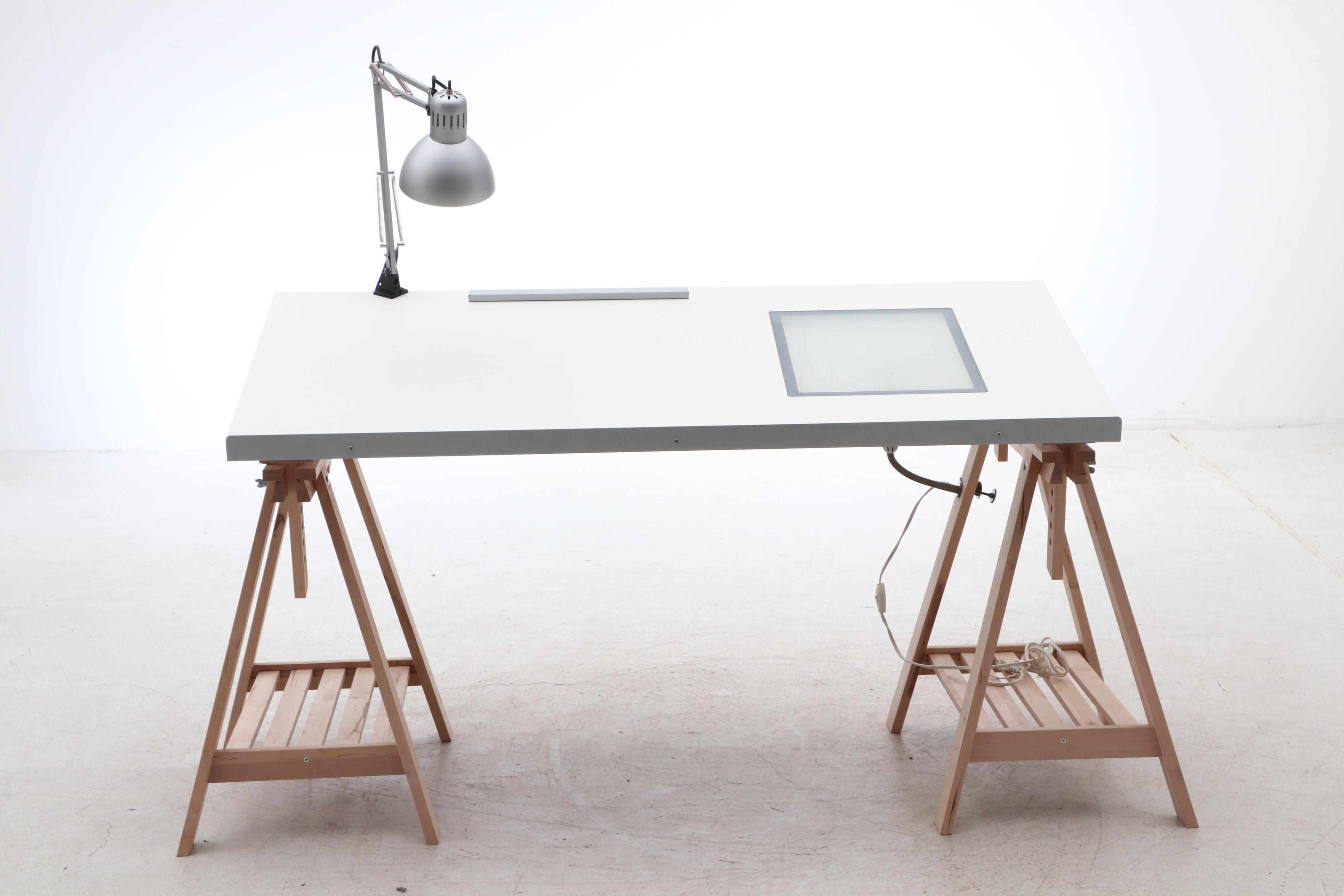 Modernist Illuminated Drafting Table, Contemporary
