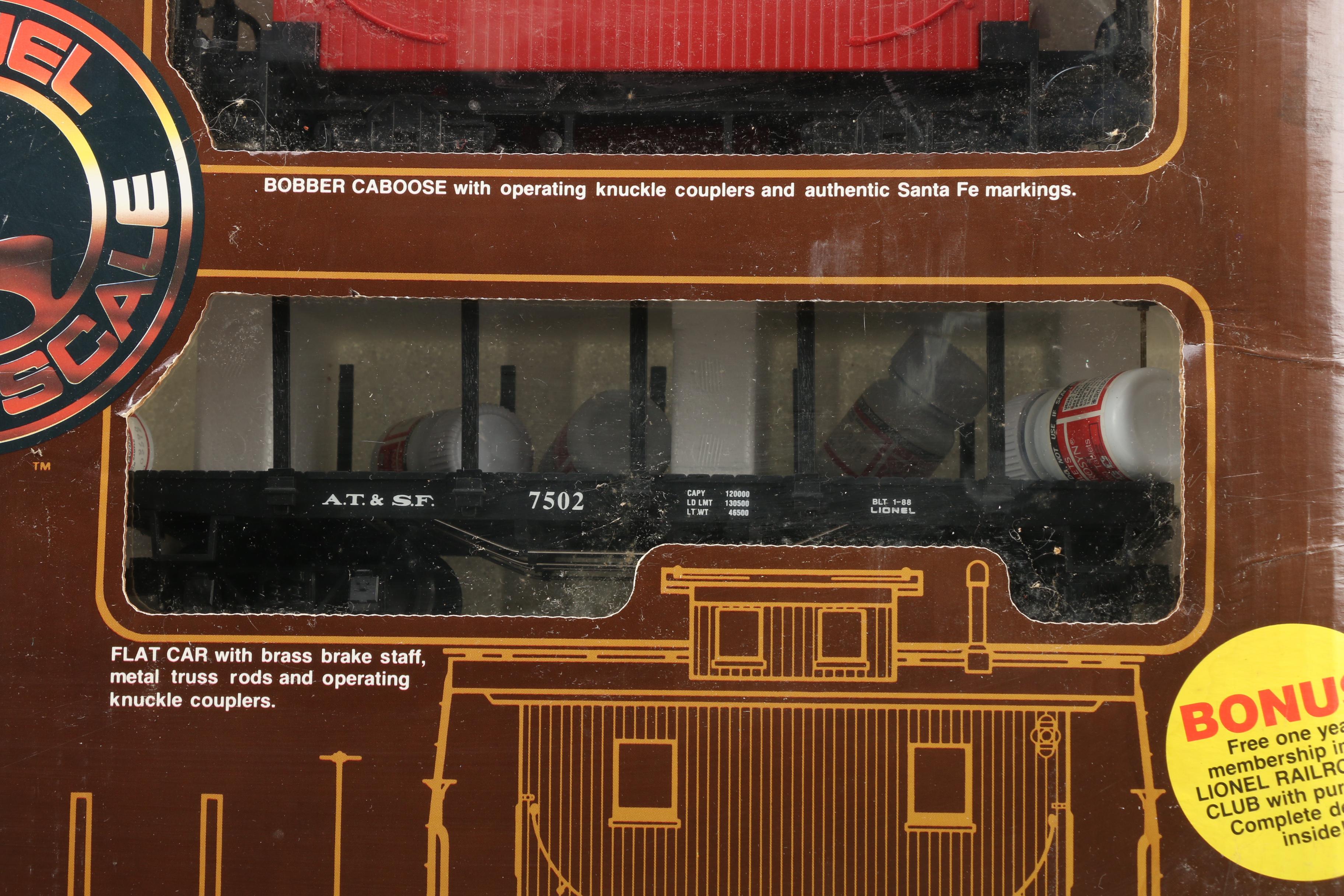 Lionel Large Scale "Santa Fe" Frontier Freight Train Set, 1988