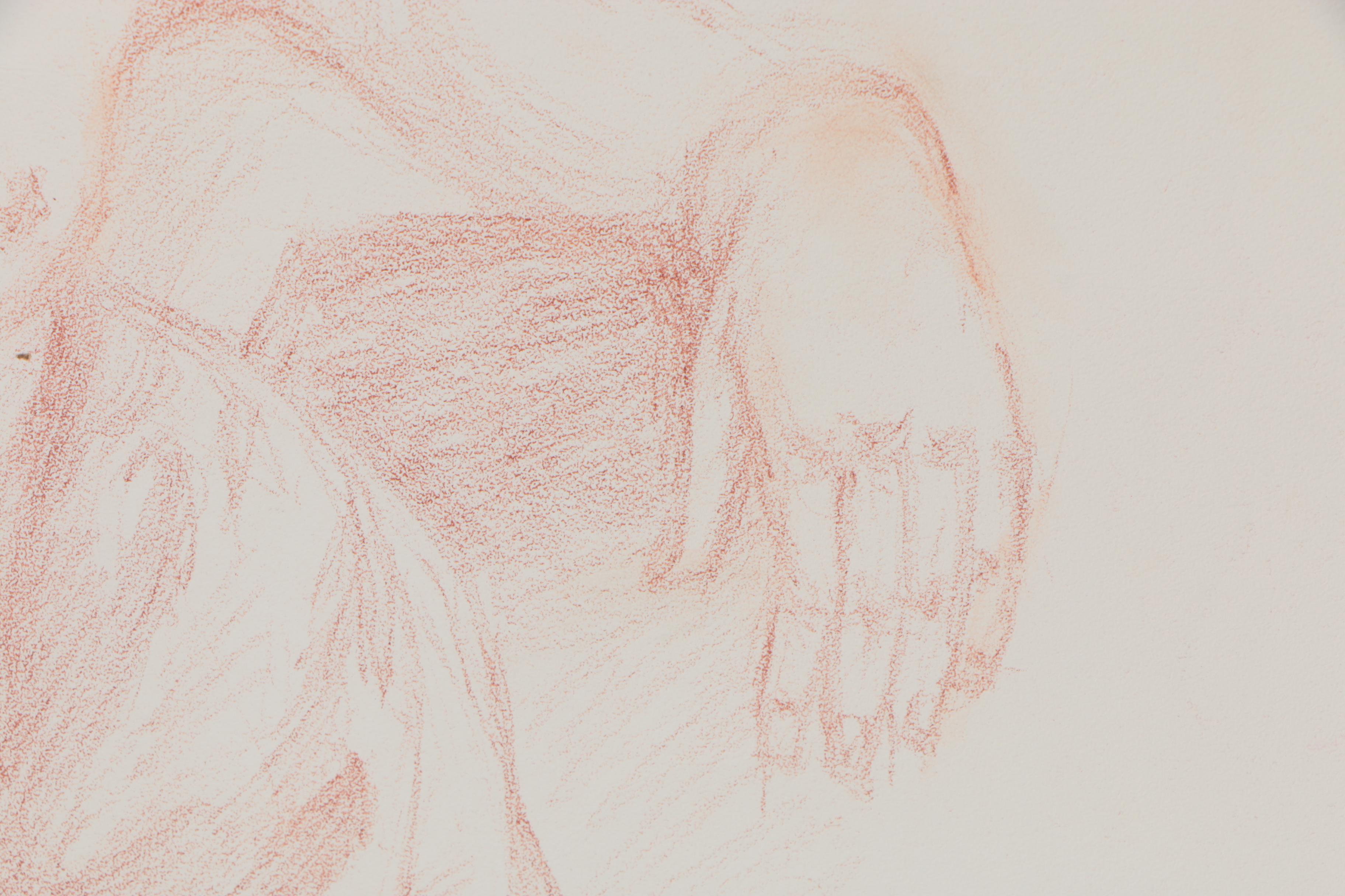 Arthur Helwig Charcoal and Sanguine Figure Drawings