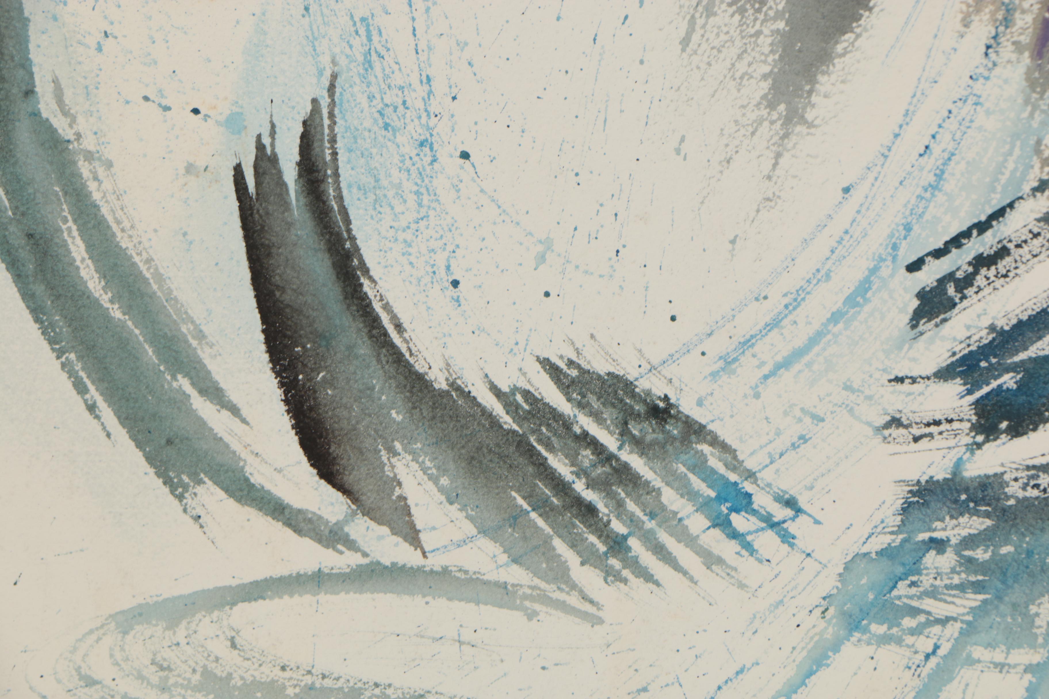 Arthur Helwig Abstract Watercolor Painting