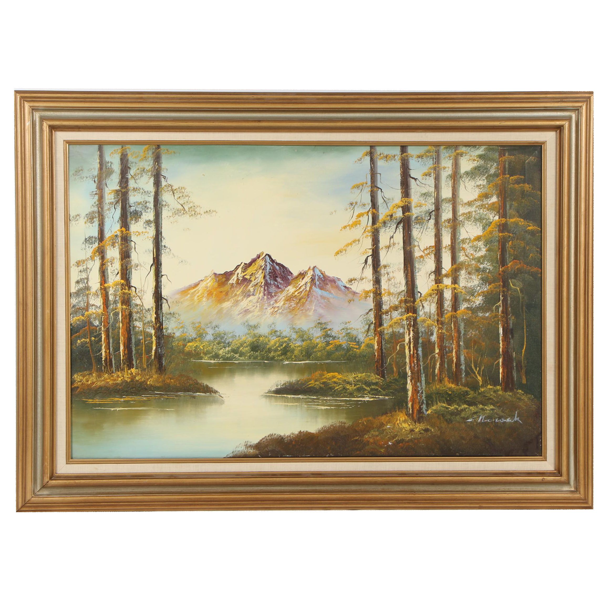 Late 20th Century Landscape Oil Painting