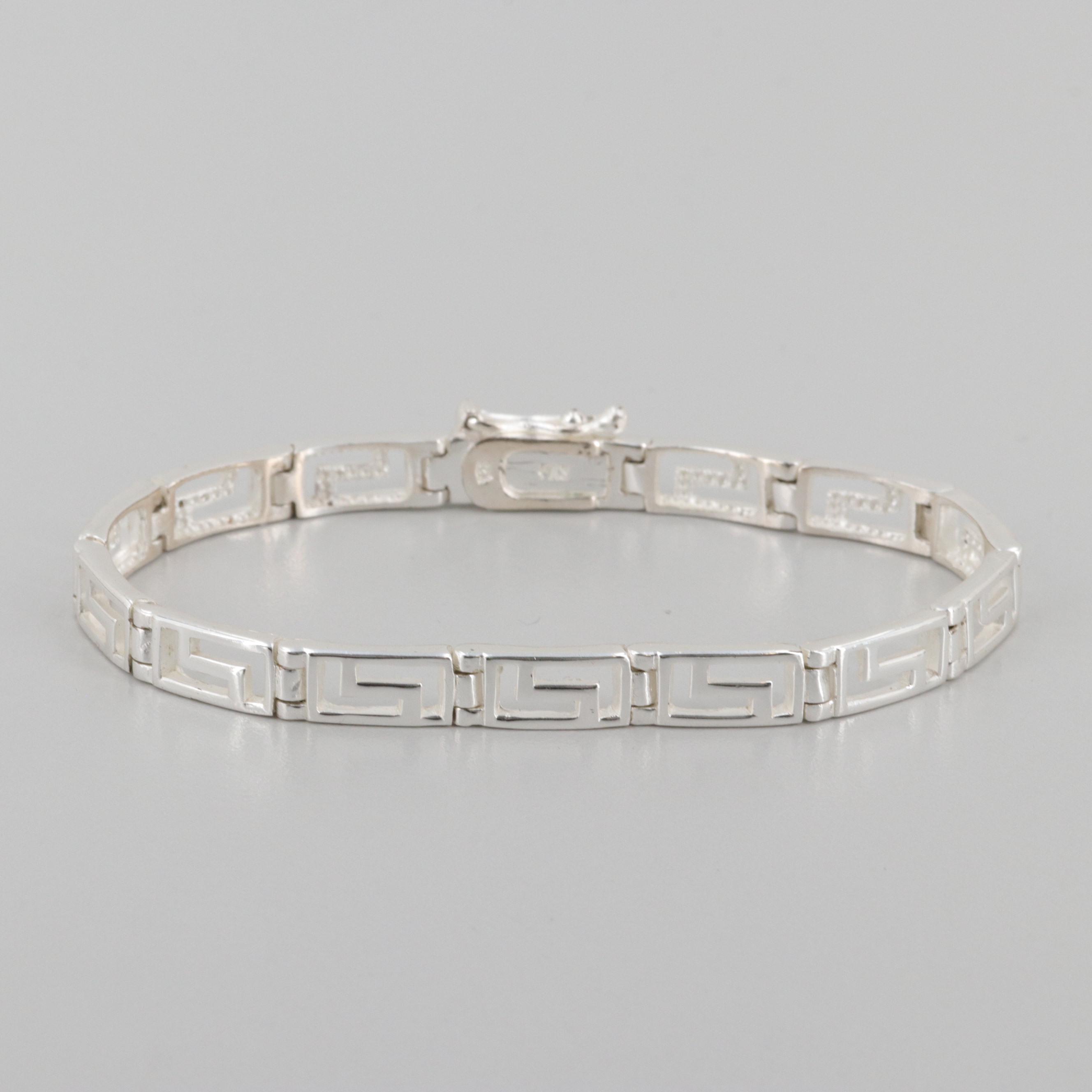 Sterling Silver Gemstone and Cubic Zirconia Bracelets