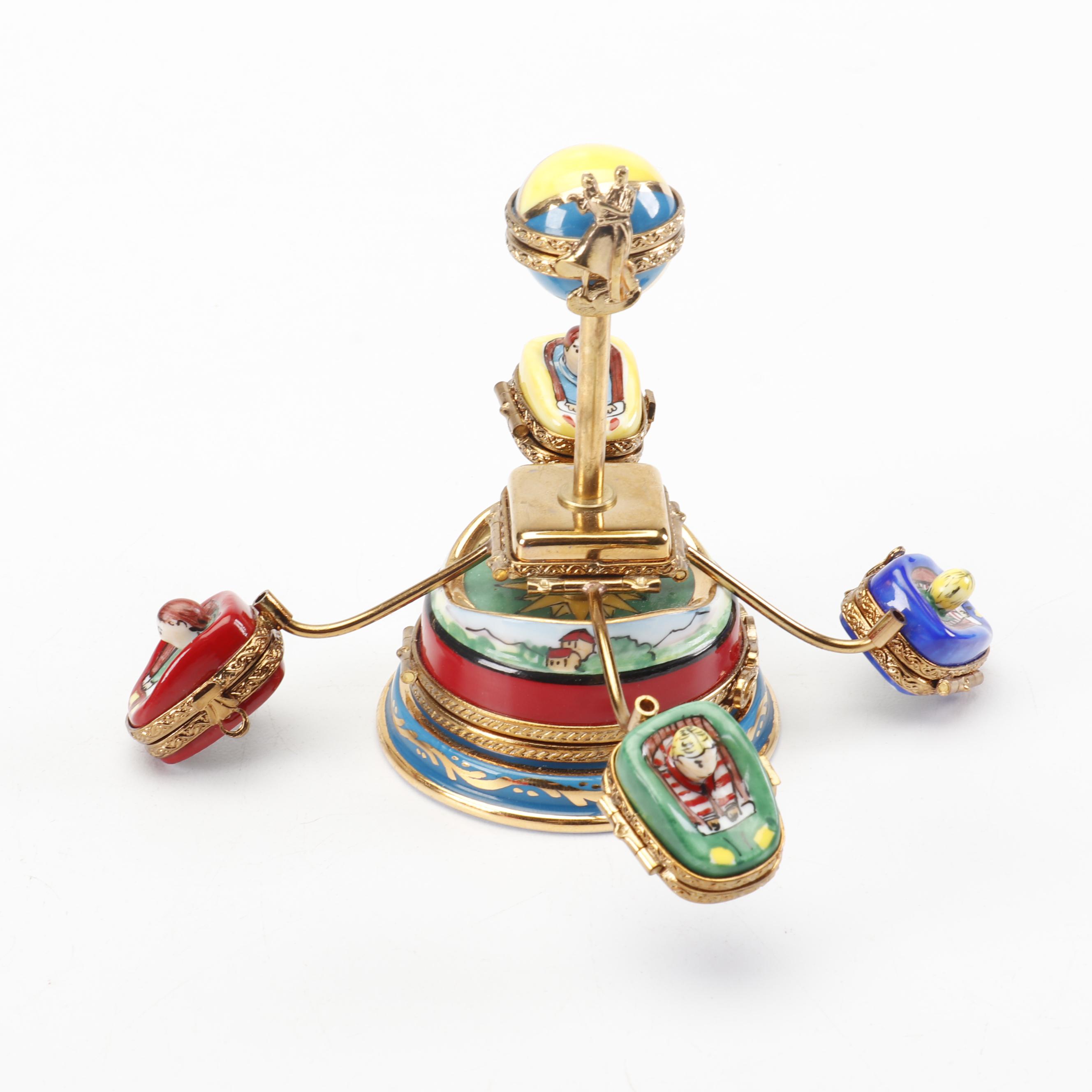 Limoges La Gloriette Hand-Painted Porcelain Amusement Park Ride Box